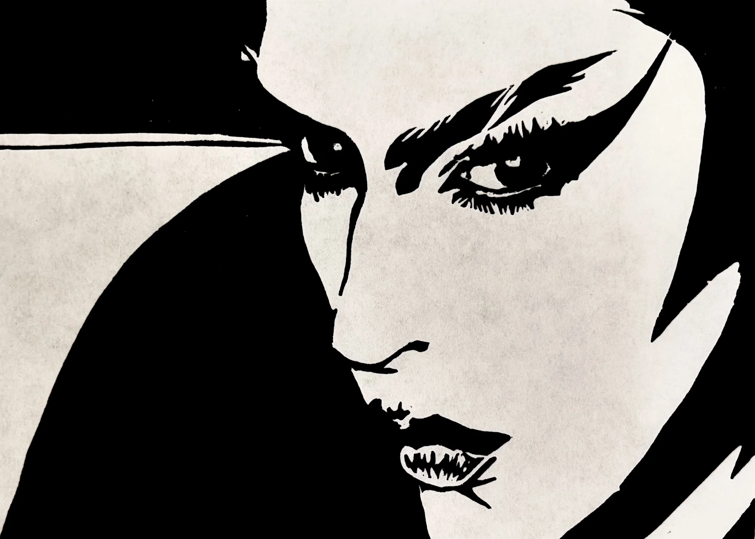 Drag, 2026. 5" x 7" relief print on paper