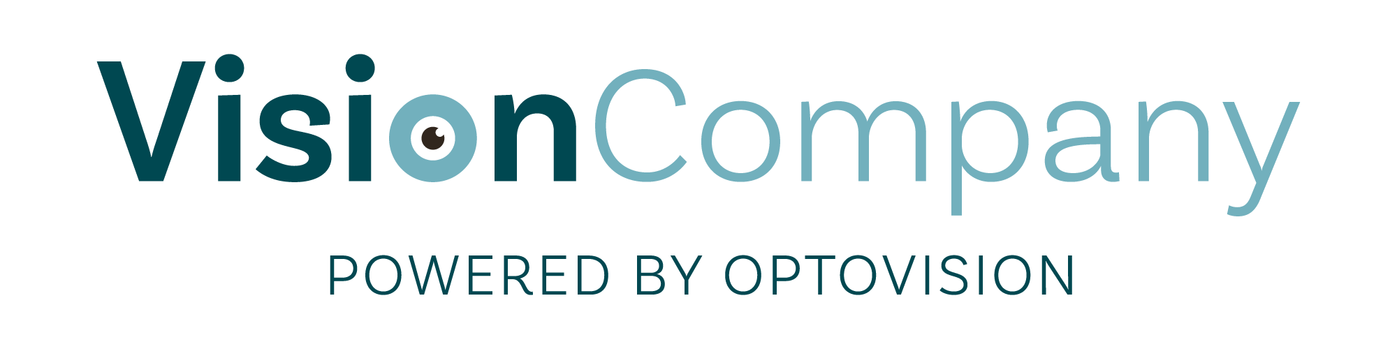 Logo met de tekst 'VisionCompany' en de ondertitel 'Powered by Optovision'.