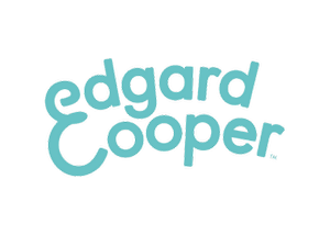 Logo van Edgard Cooper met de naam in blauwe letters
