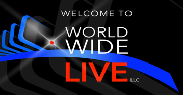 A digital graphic with the text 'Welcome to World Wide Live LLC' and a stylized blue and black illustration of multiple screens or devices.