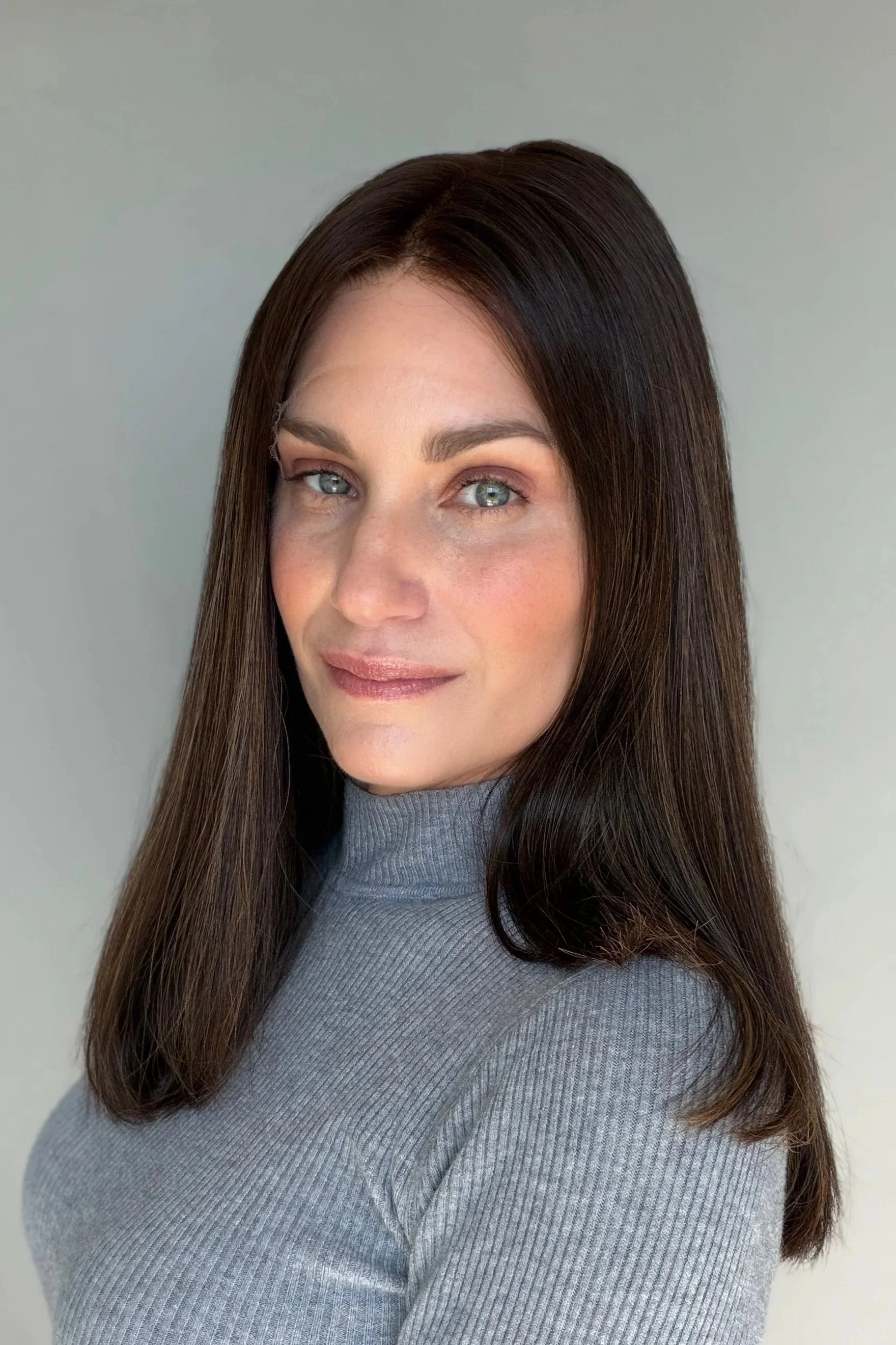 Warm Chestnut Brown with custom highlights - 