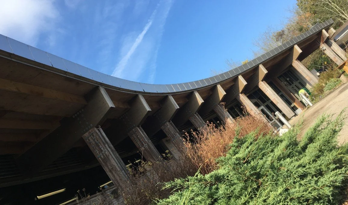 Derbyshire Eco Centre curve of the building