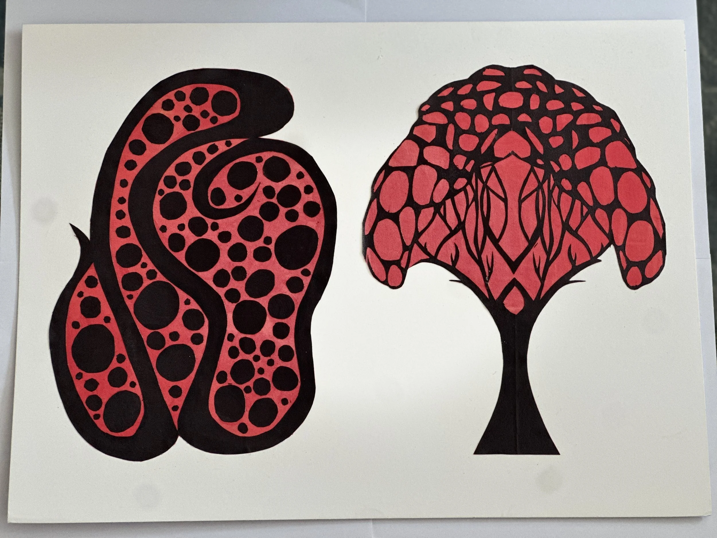 Red and Black Diptyc