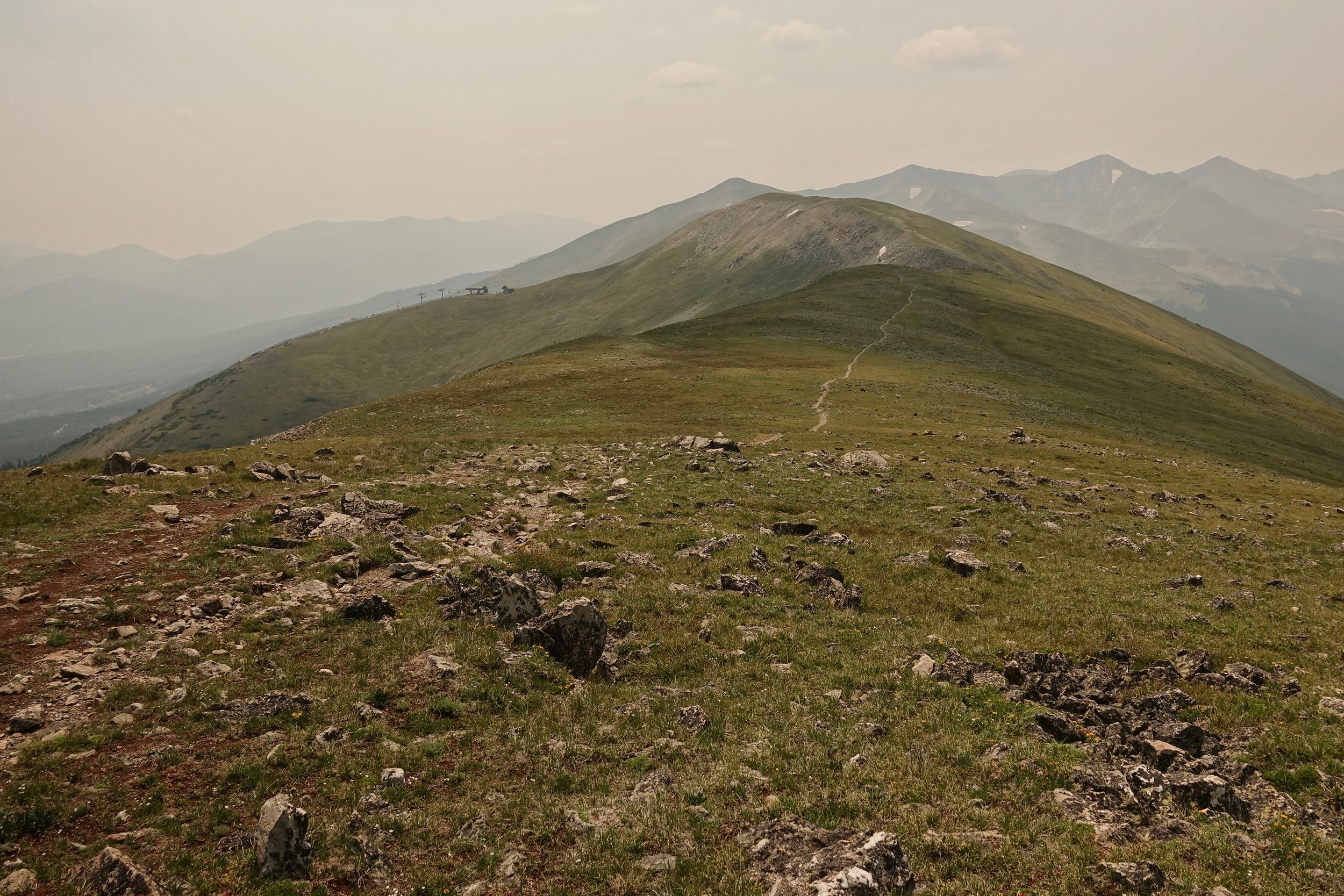 Crossing the Tenmile Range hiking the Colorado Trail