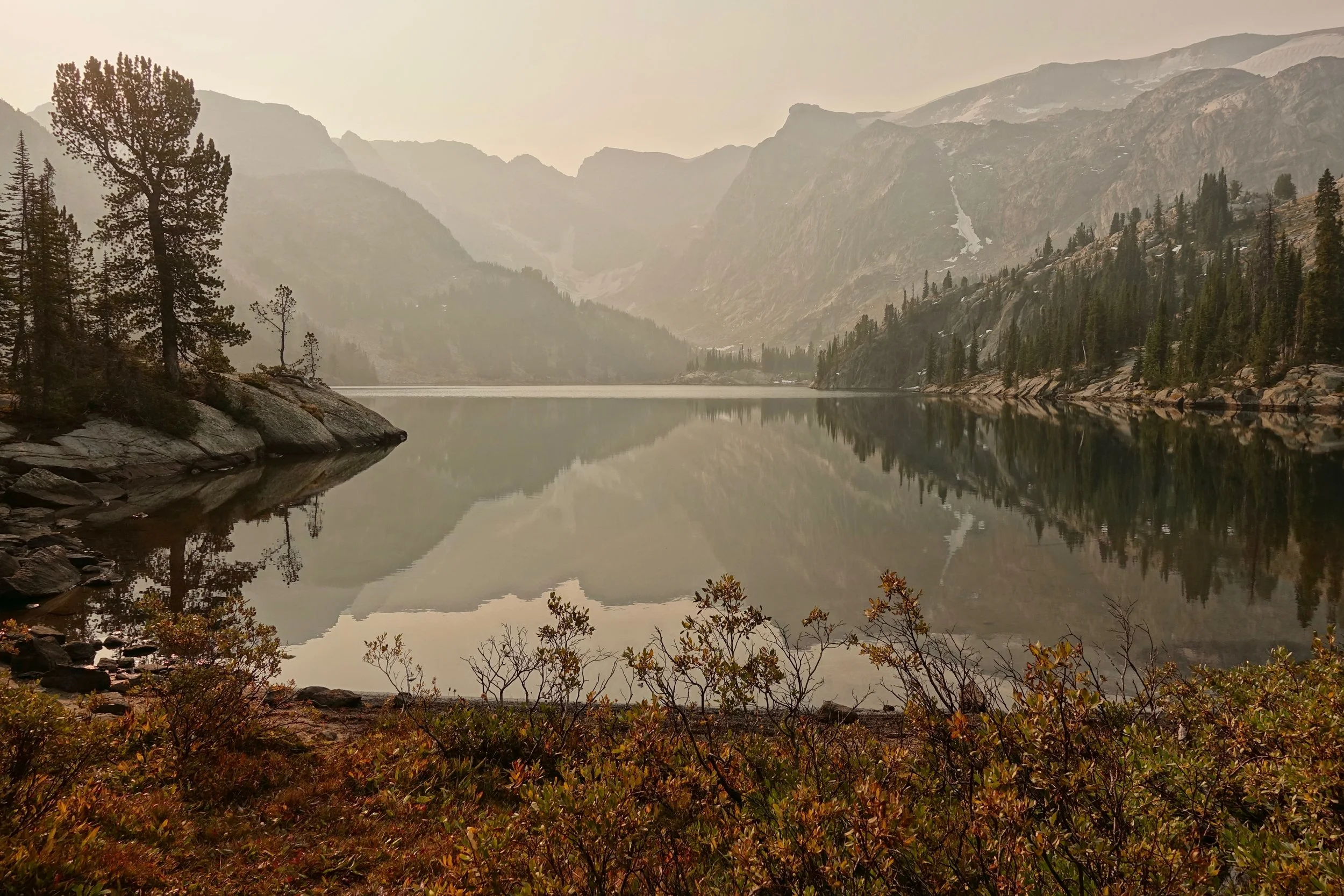 Dewey Lake on the East Rosebud Trail hike in the Beartooth Range of Montana