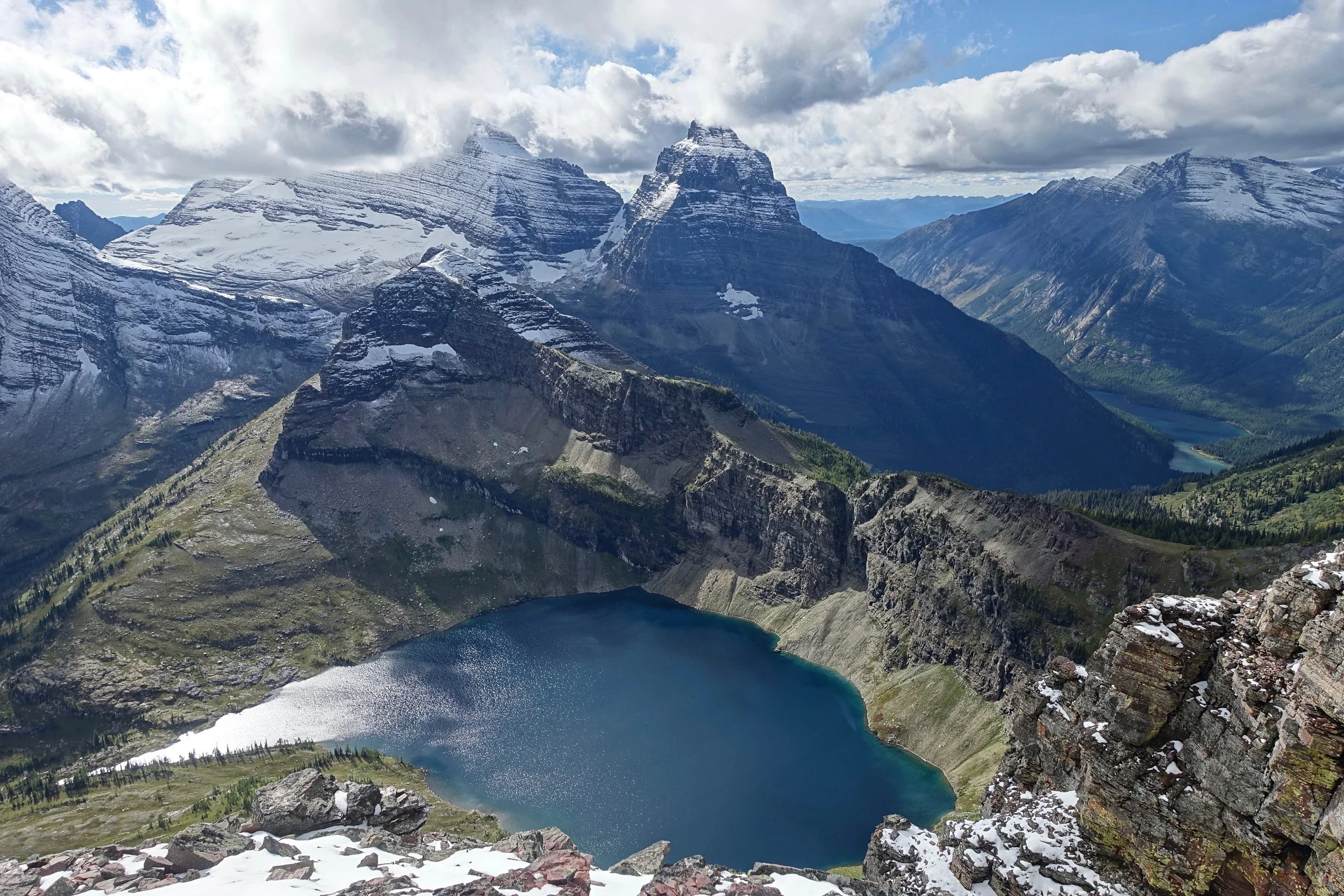 Boulder Peak hike above Pocket Lake in Glacier National Park Montana