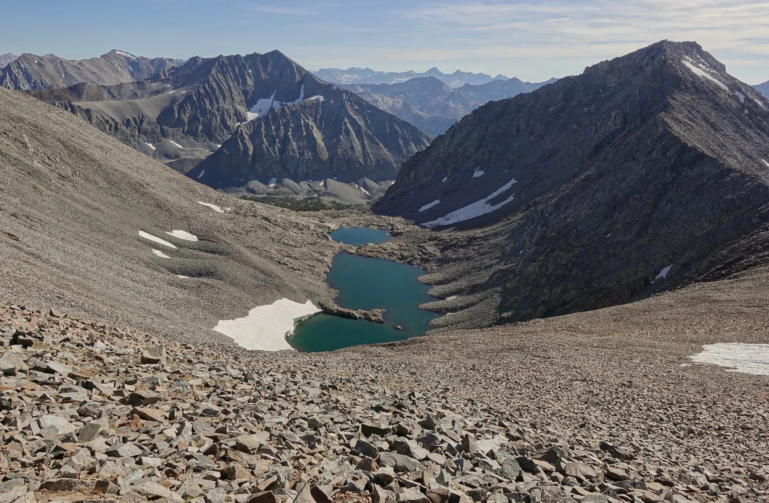 Acrodectes peak and Mount Baxter from Stocking lake pass