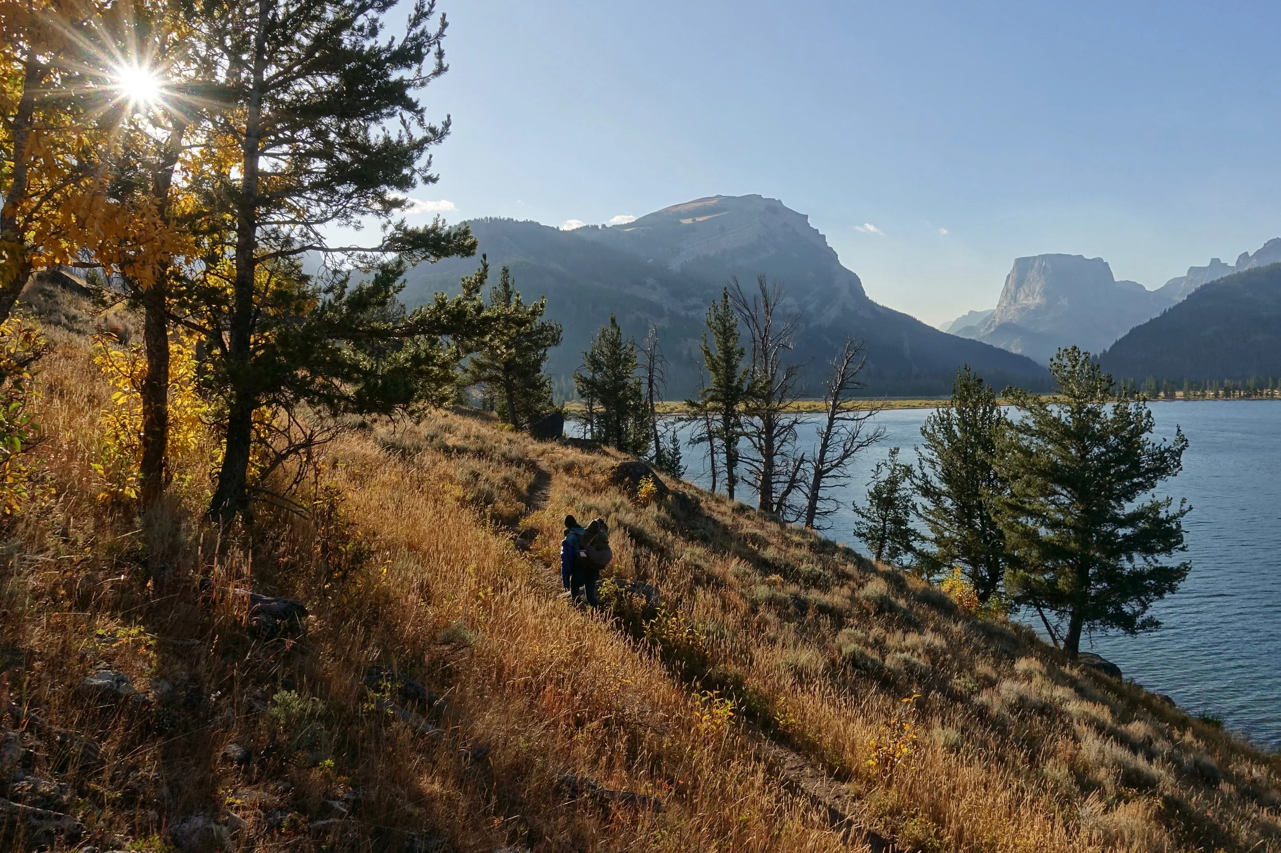 Green river lakes hike in the Wind River Range of Wyoming