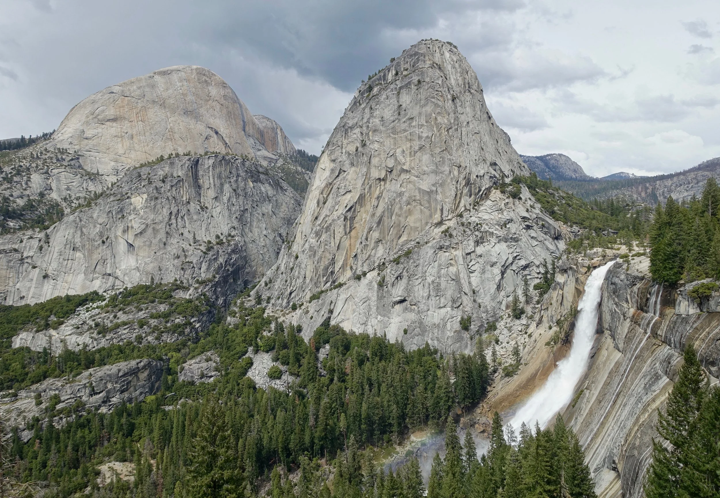 Nevada Falls hike on the Mist Trail in Yosemite