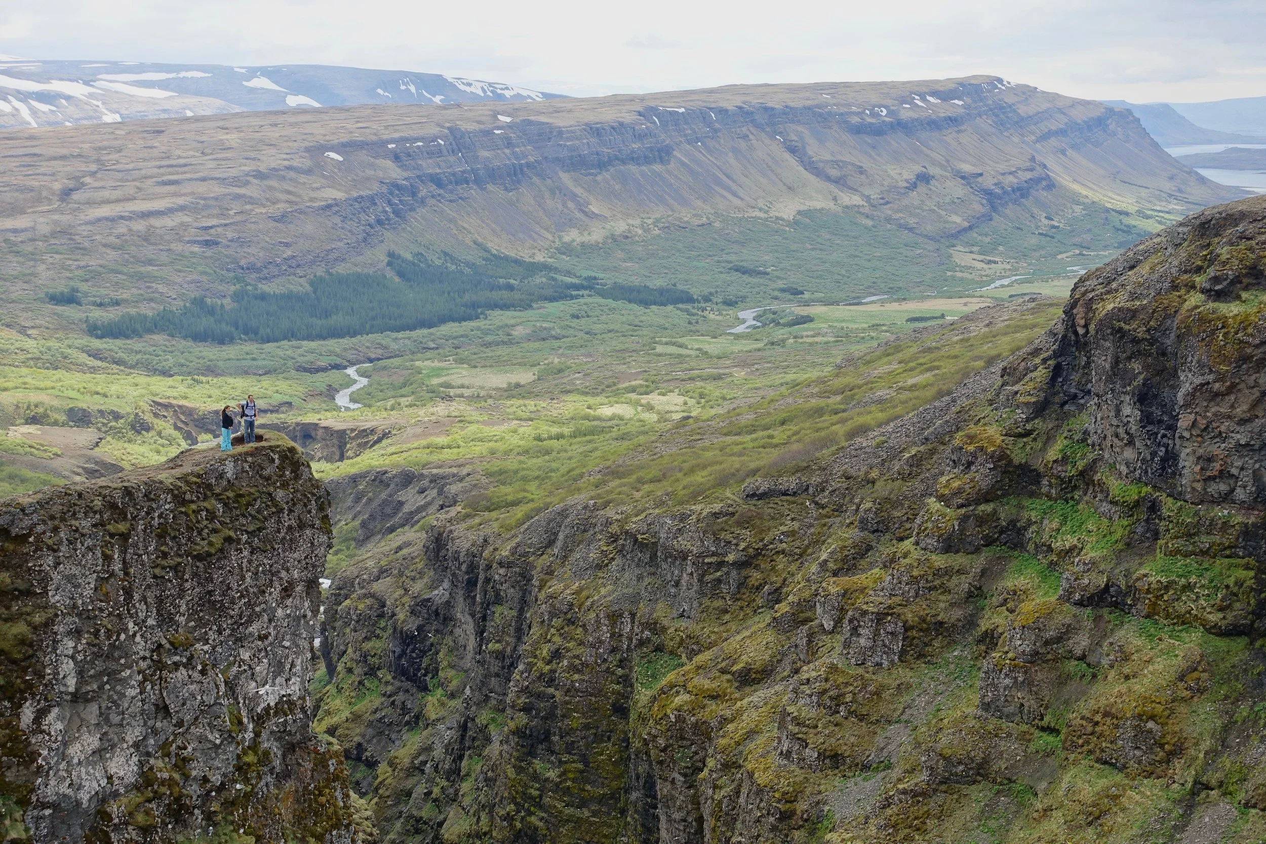 Hikers overlooking the canyon
