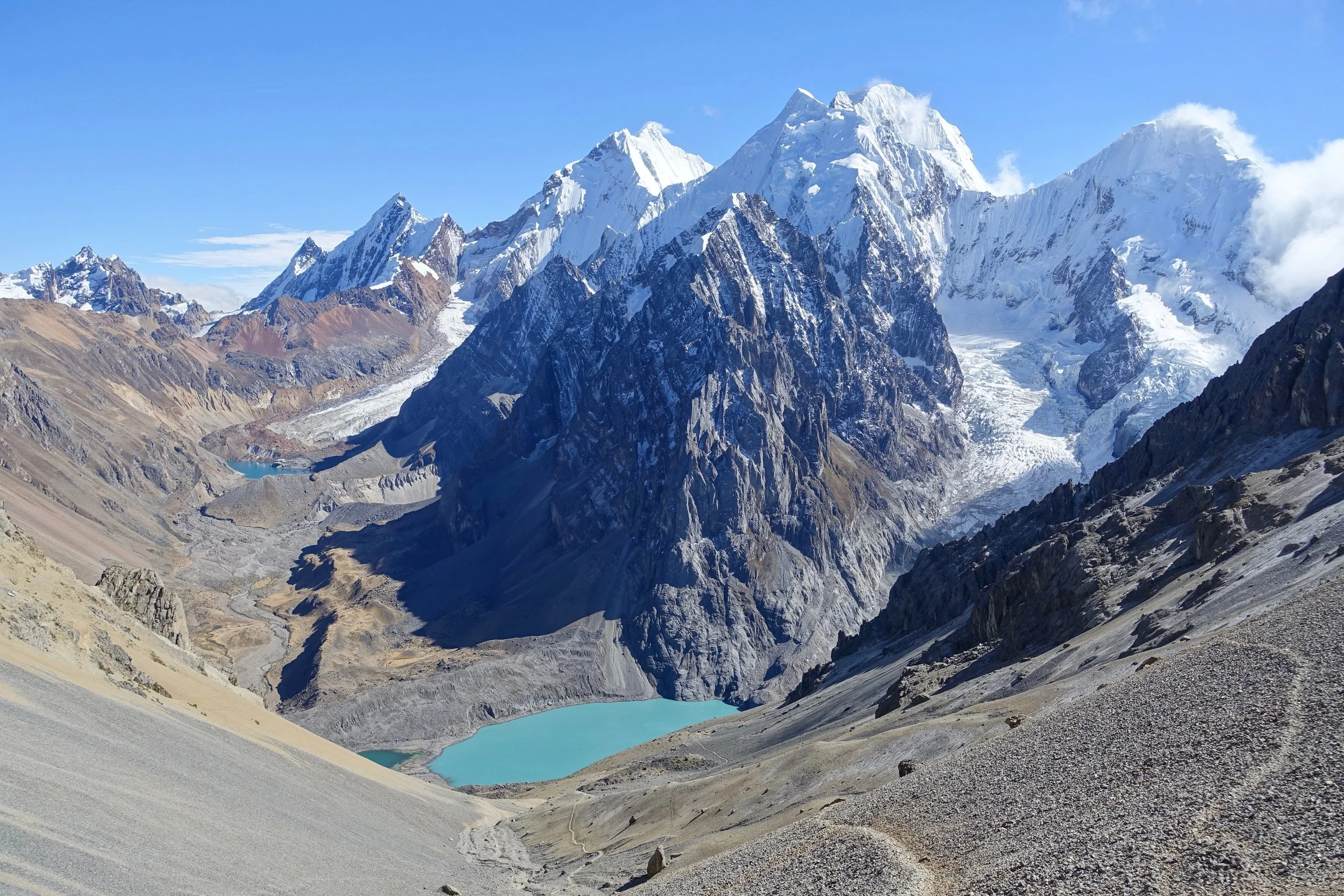 Huayhuash circuit trek at Jurau Pass