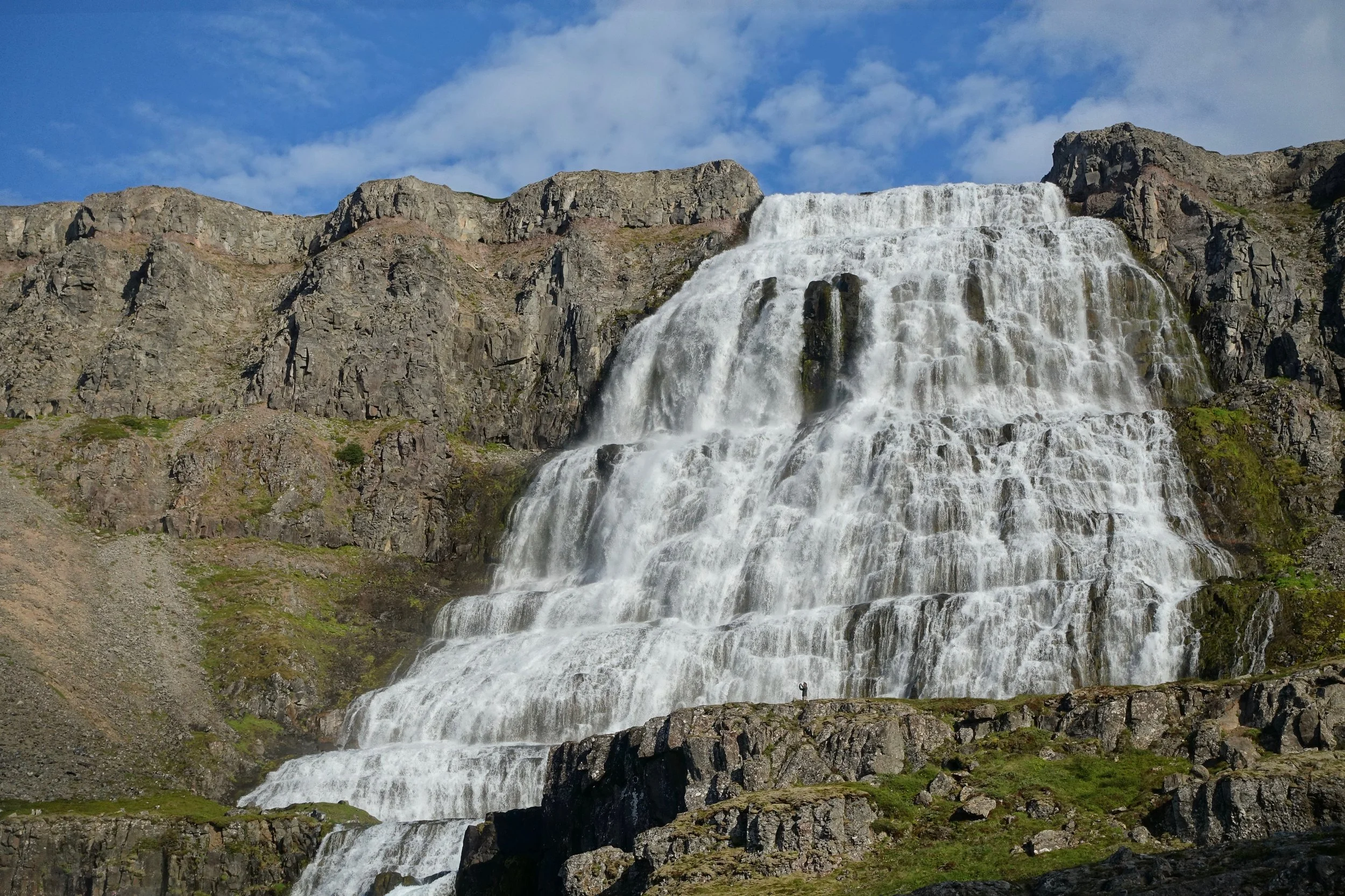 Dynjandi waterfall hike in Iceland