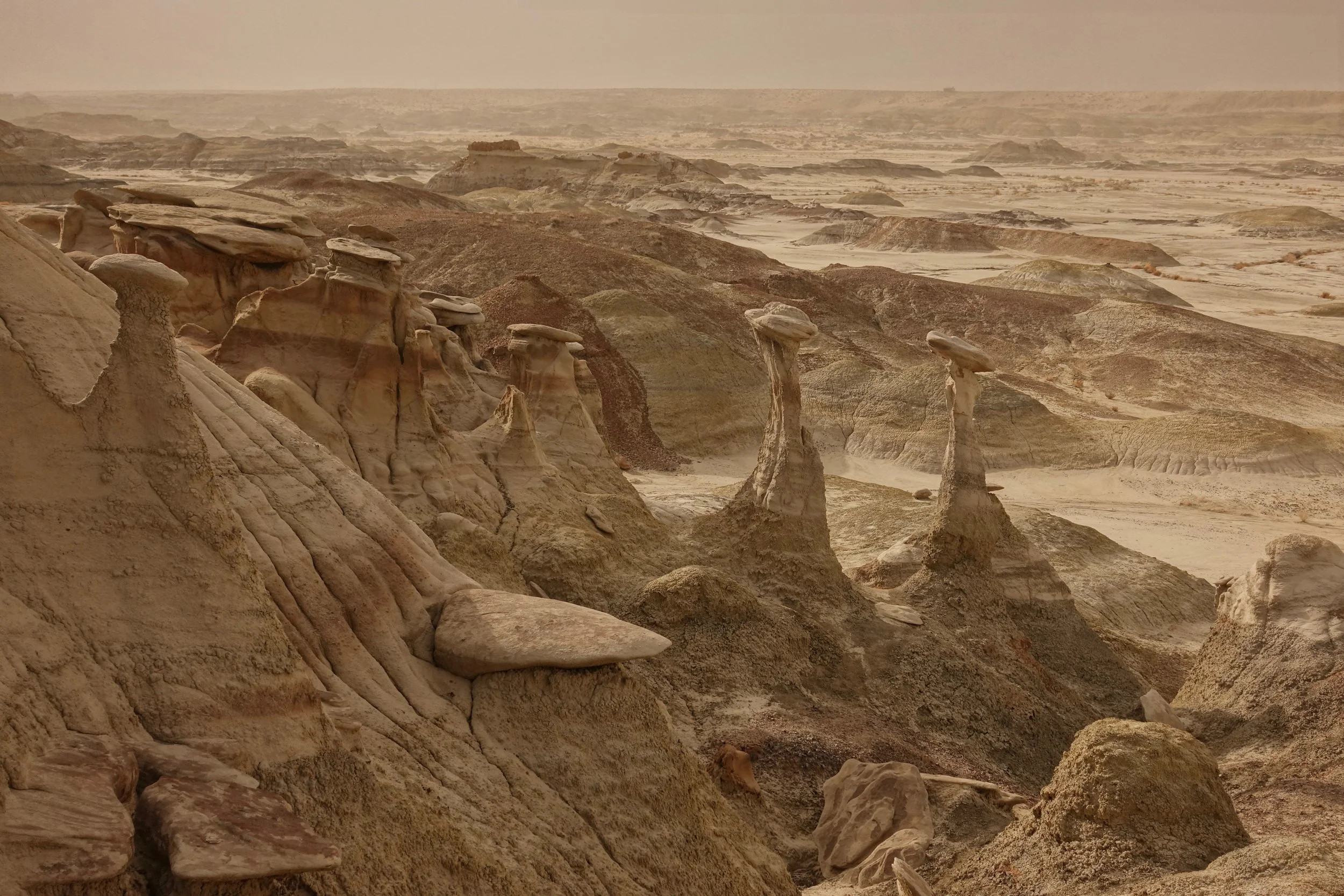 Conversing hoodoos in the Bisti Badlands of New Mexico