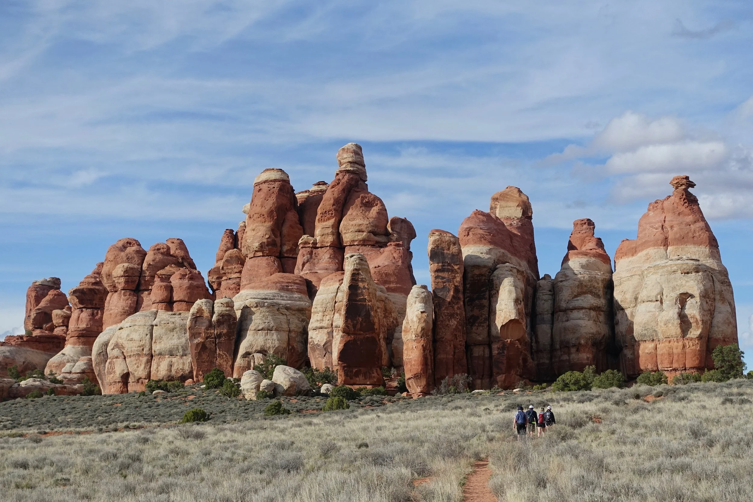 Hikers in Chesler Park in the afternoon