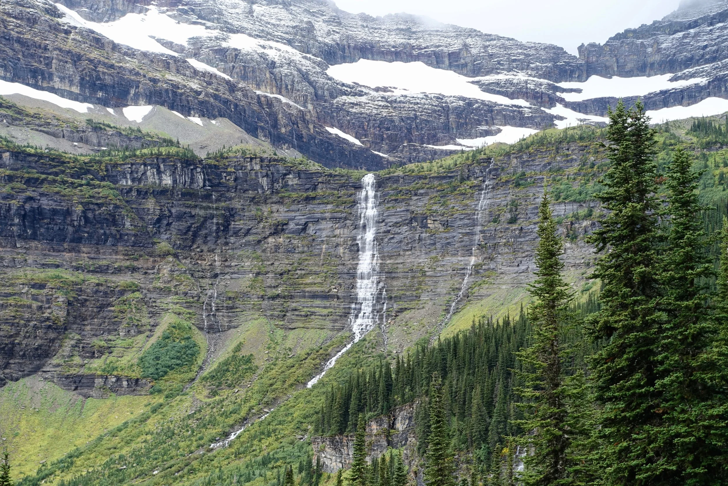 Thunderbird Falls on Boulder Pass Trail in Glacier National Park Montana