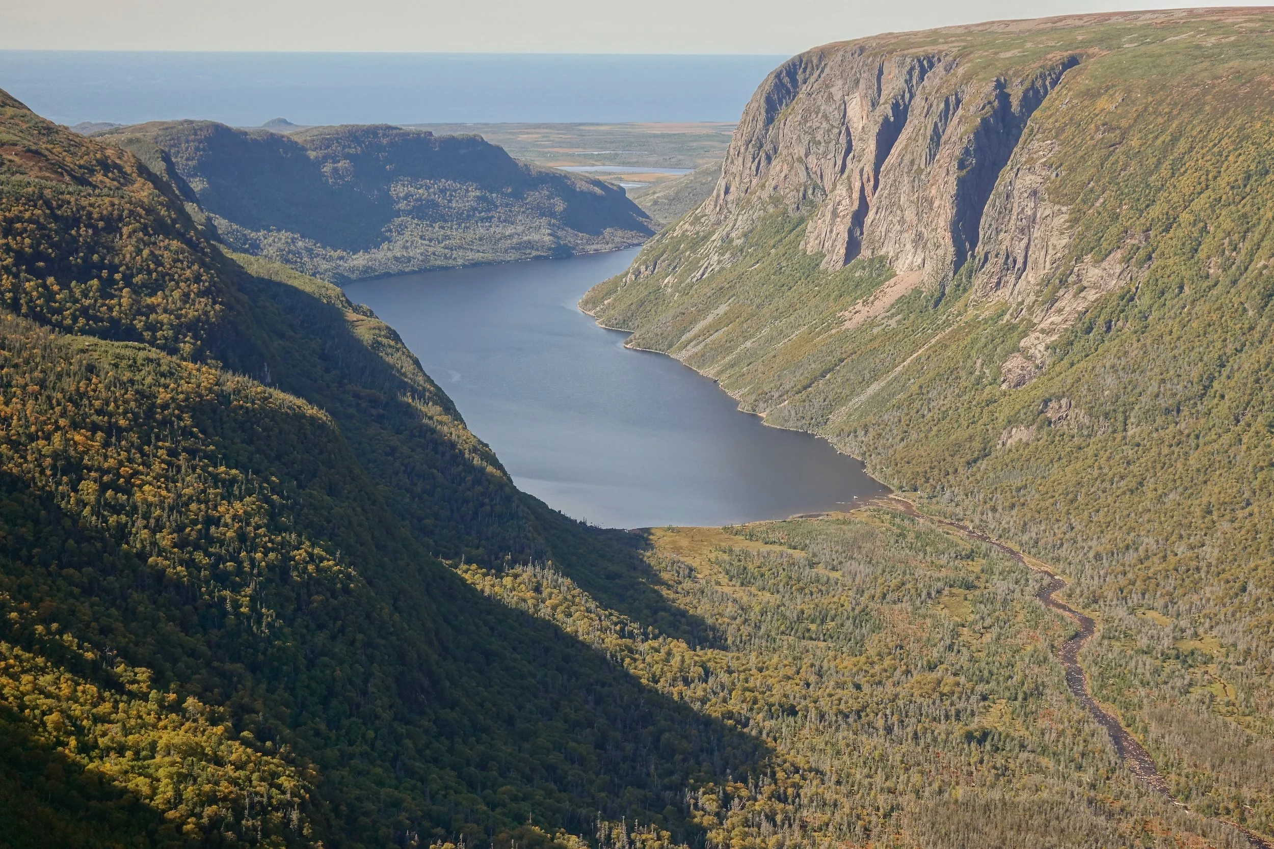 Bakeapple Pond viewpoint on the Long Traverse hike in Newfoundland in Gros Morne National Park