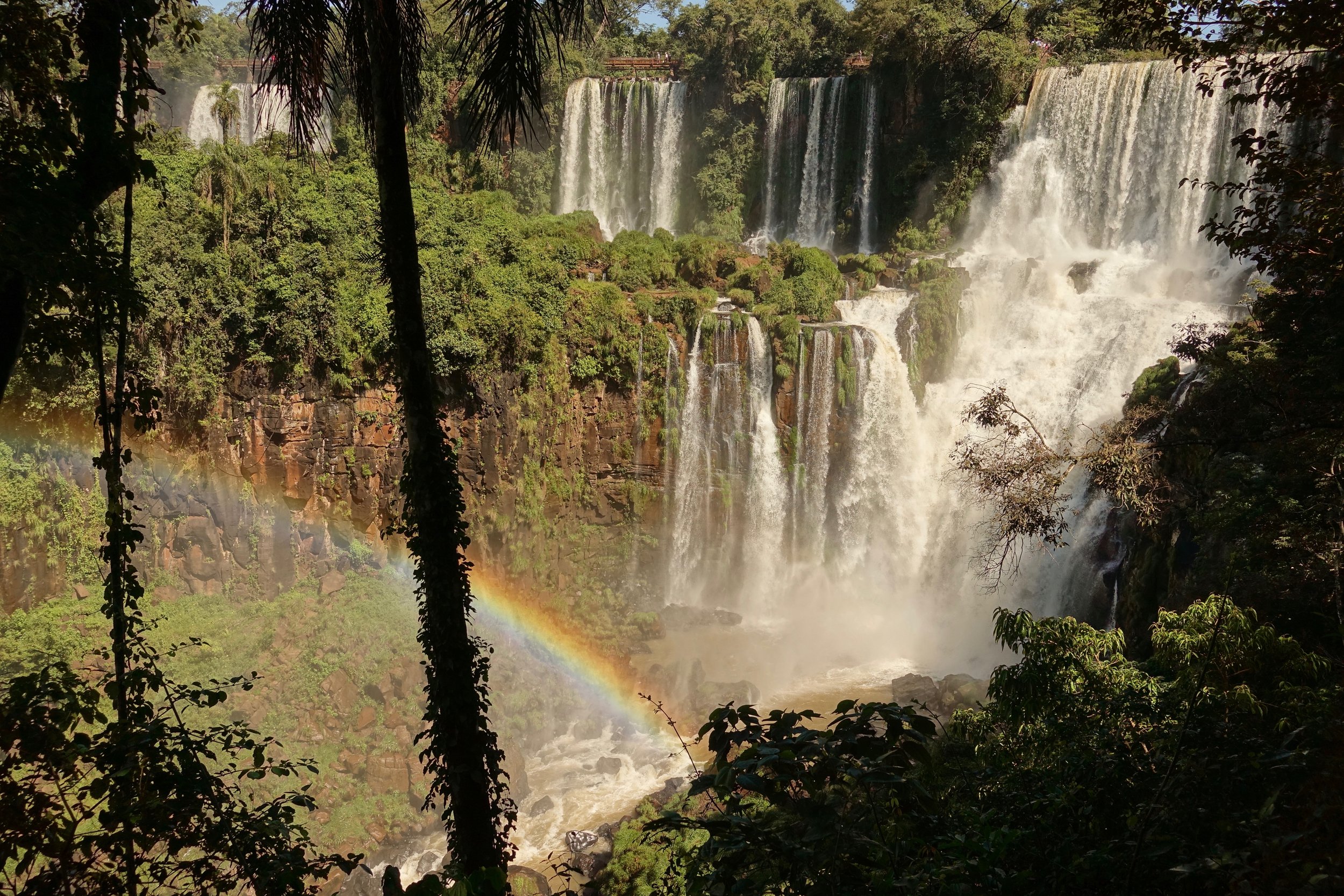 Rainbow on the trail on Argentina side of Iguassu Falls