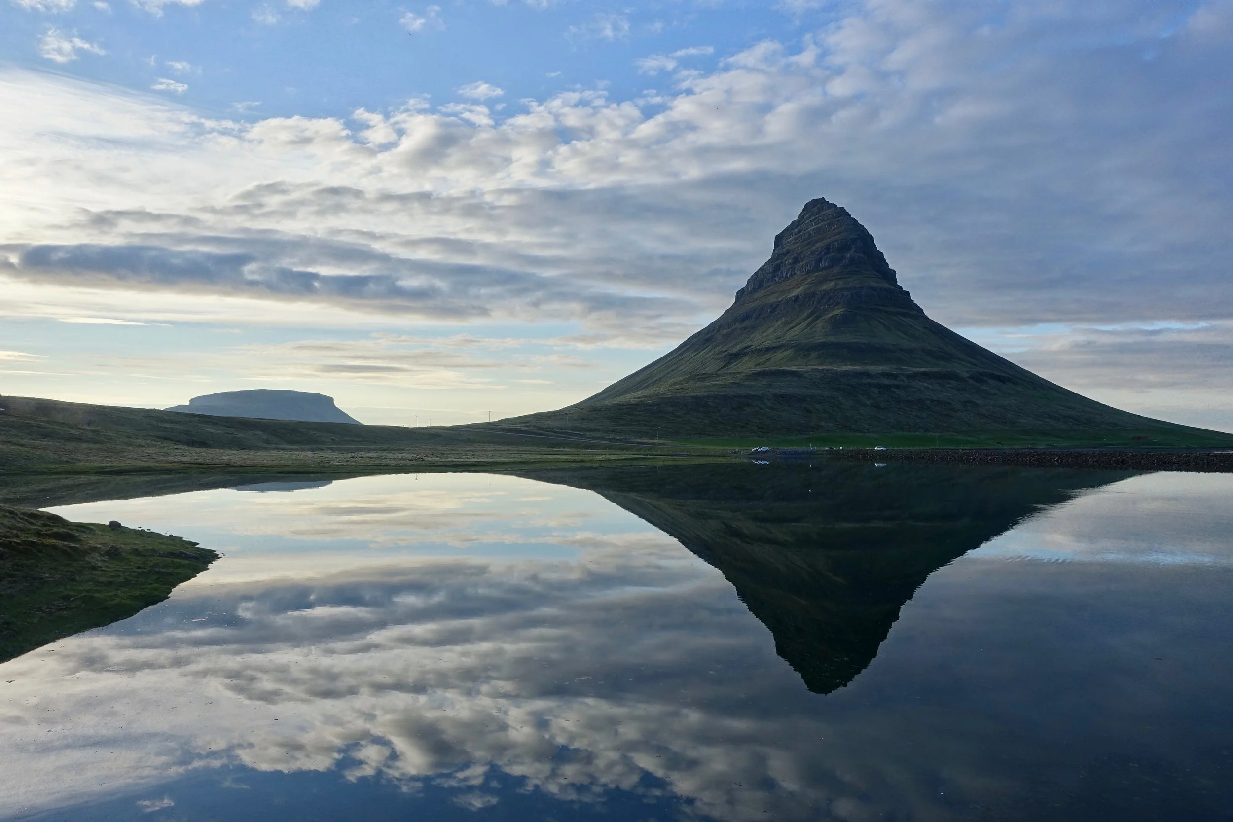 Kirkjufell mountain at Sunset on Snaefellsnes Peninsula