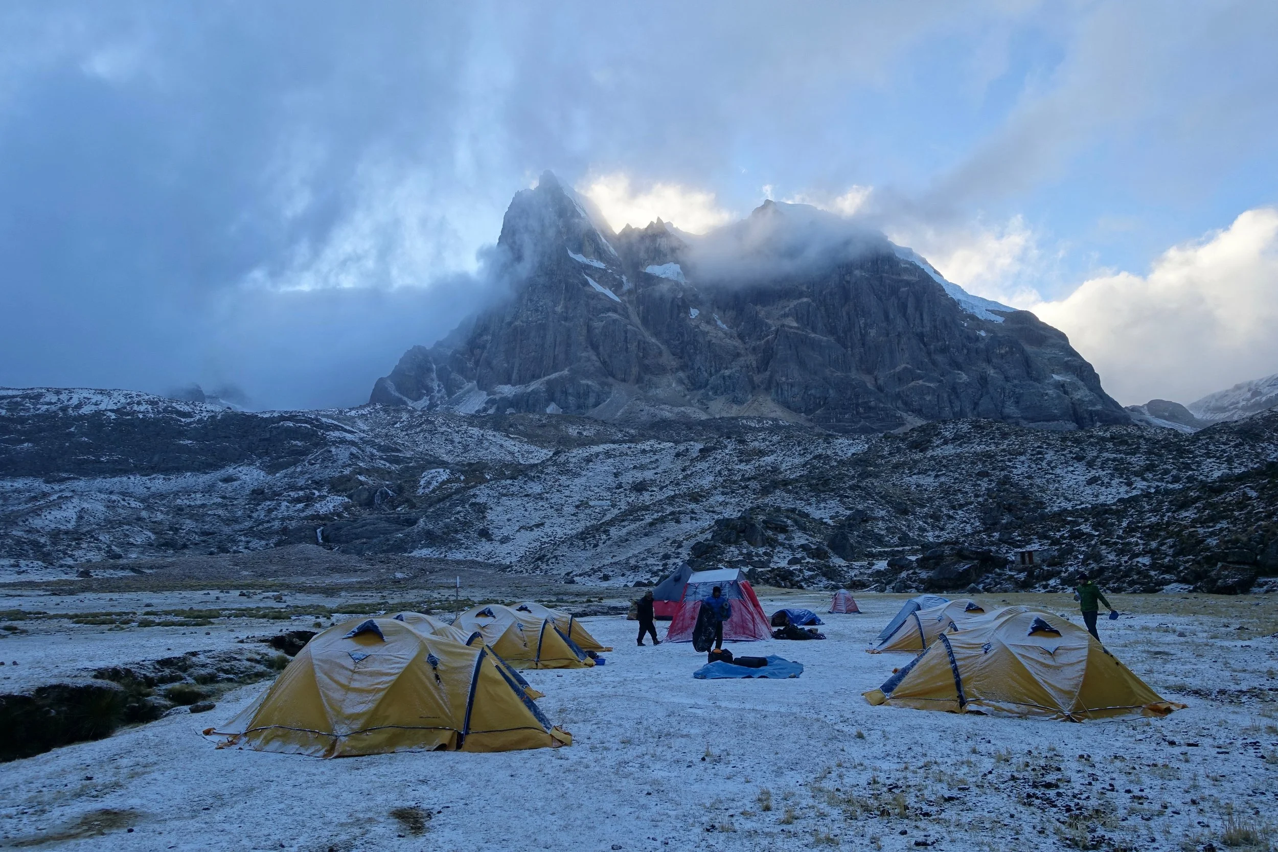 Snow at Pumpa Cuyoc Camp