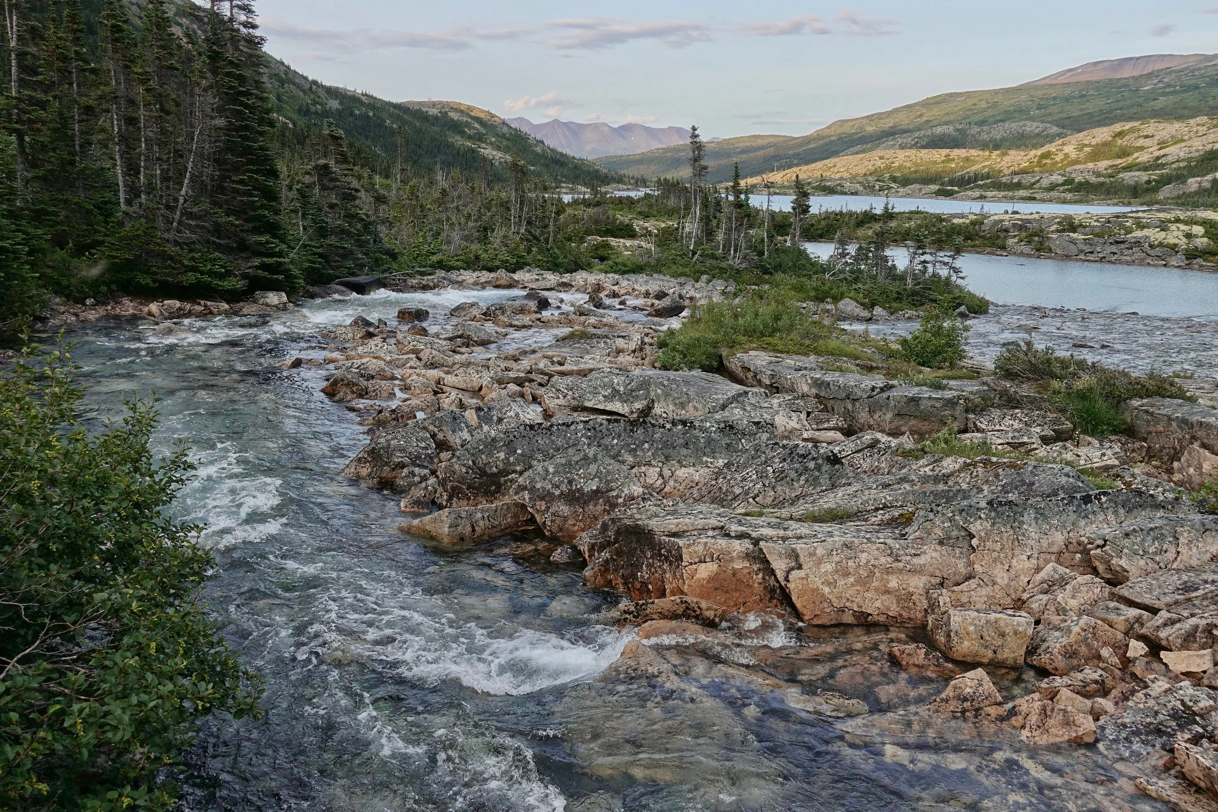 Deep Lake camp on the Chilkoot trail in Canada