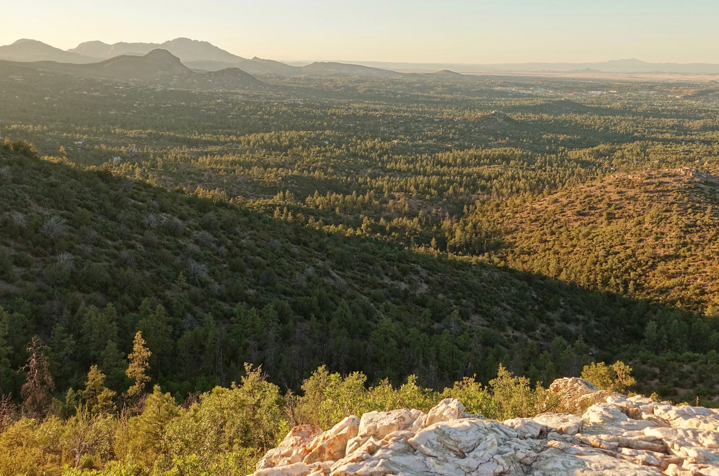 Quartz mountain summit view near Prescott Arizona