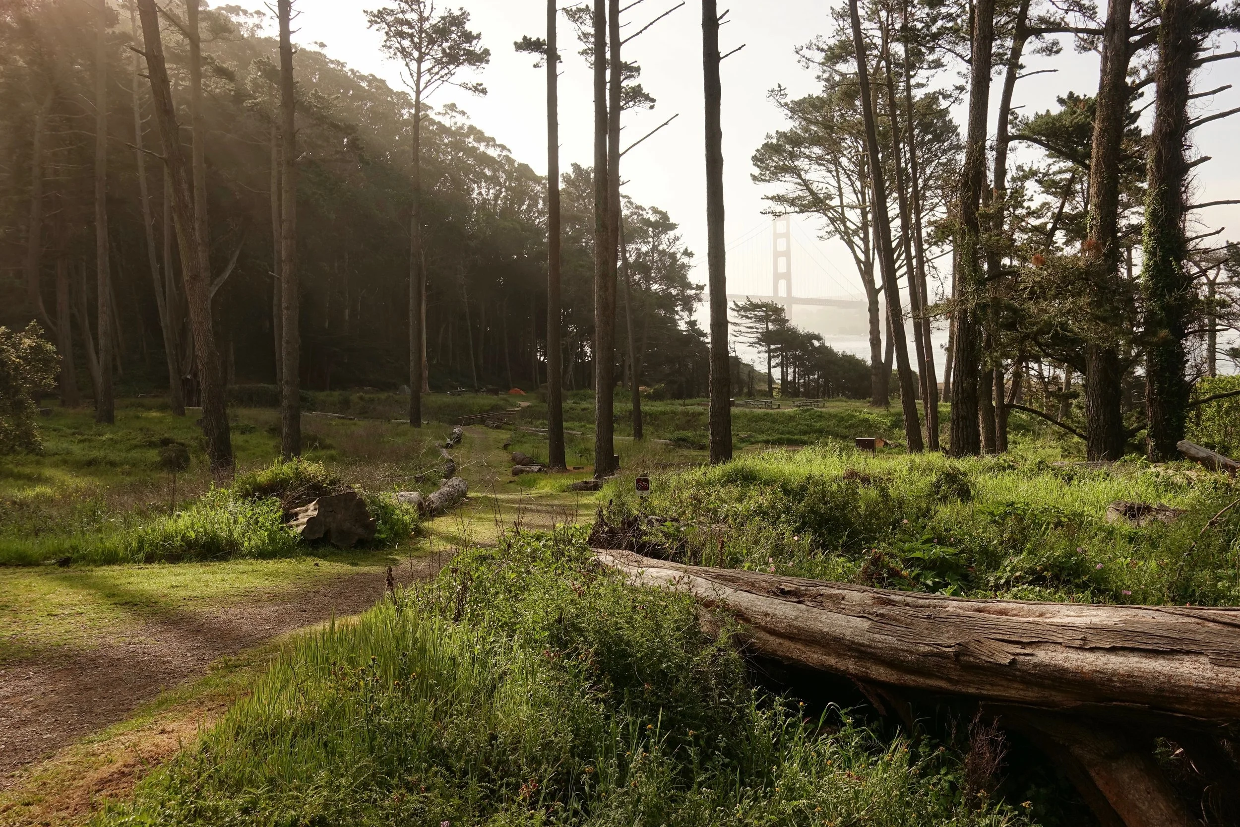Kirby Cove campground near San Francisco in California