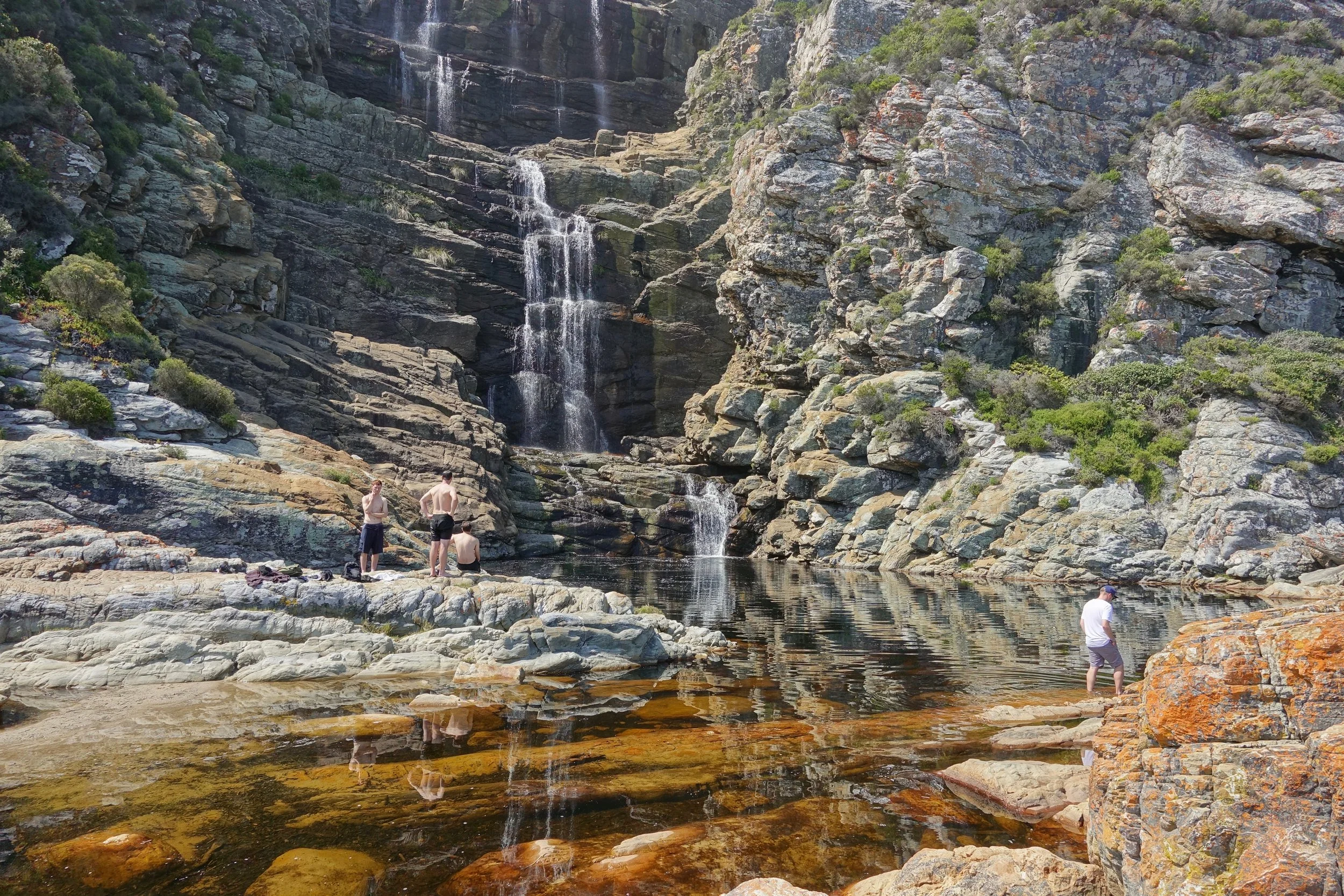 The waterfall on the Otter Trail in South Africa