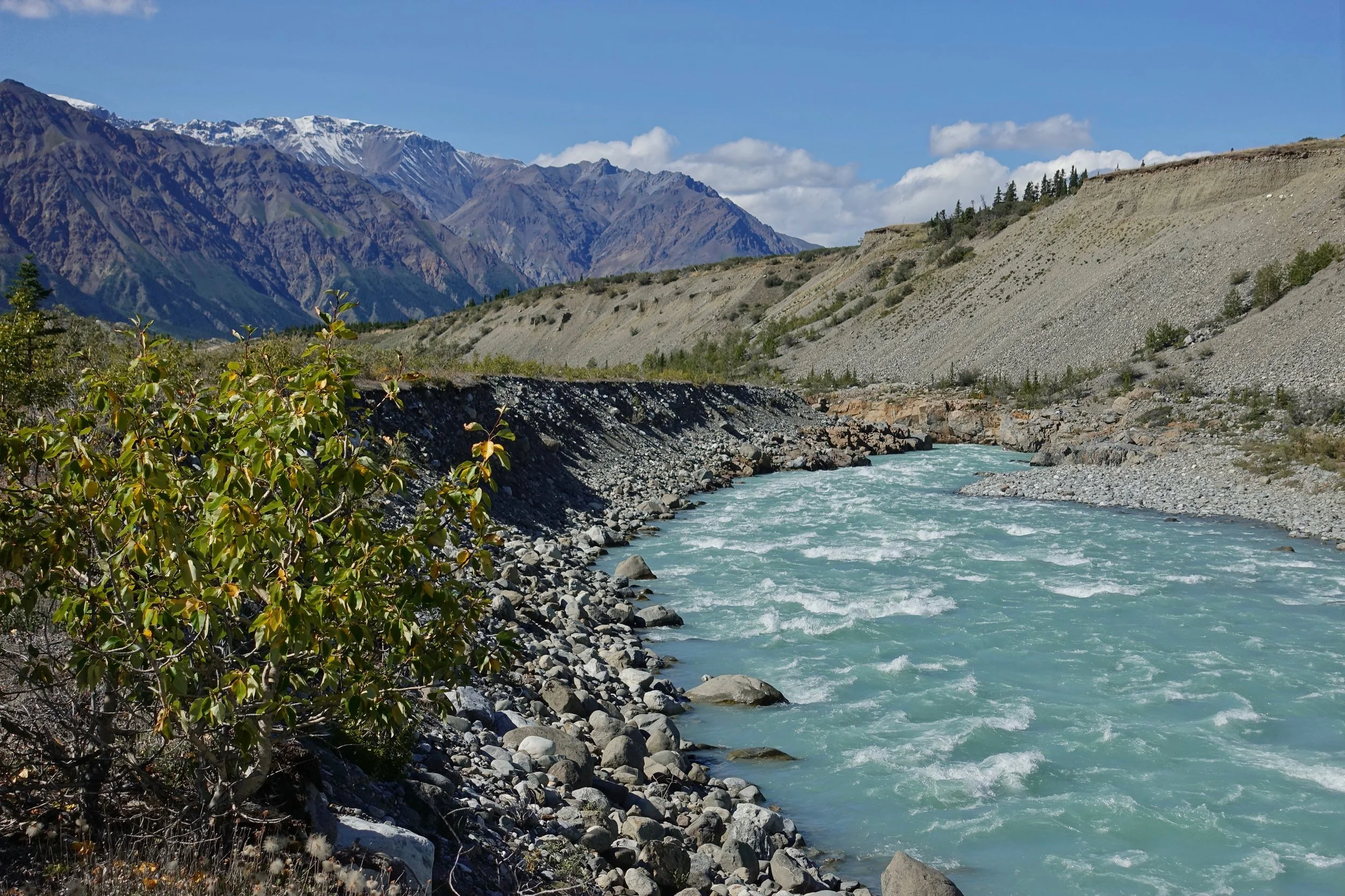 Donjek river after the glacier