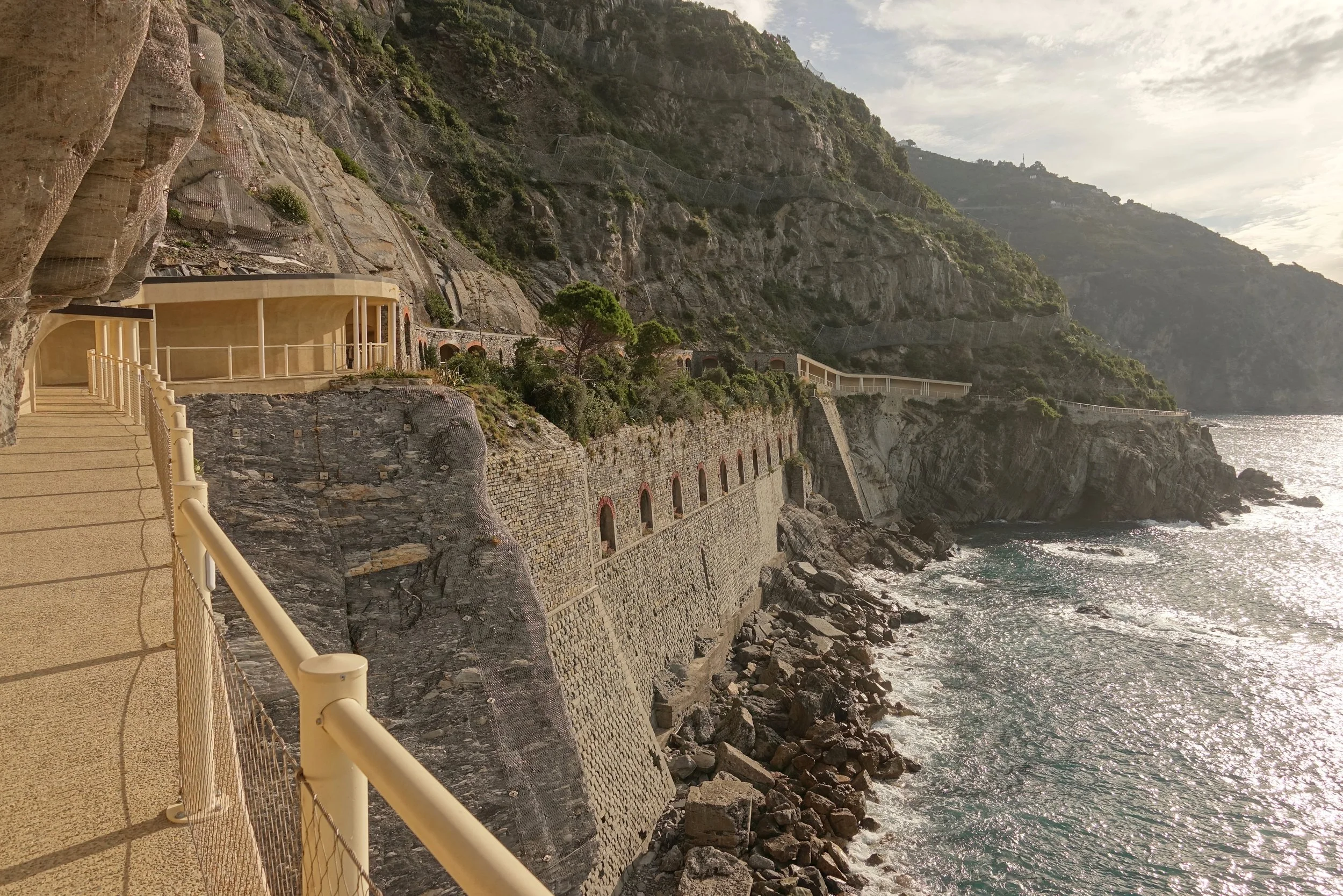 The Via dell'Amore section on the Cinque Terre hike in Italy west coast