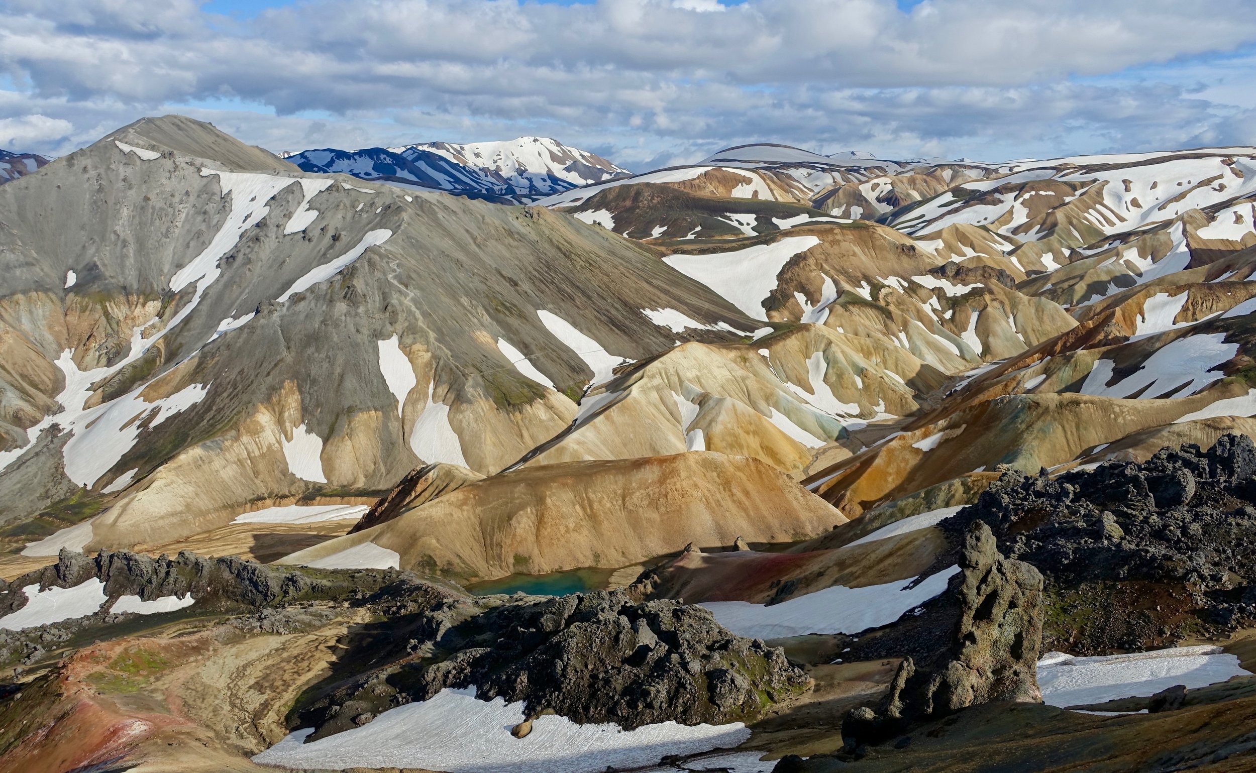 Hiking in Landmannalaugar in Iceland