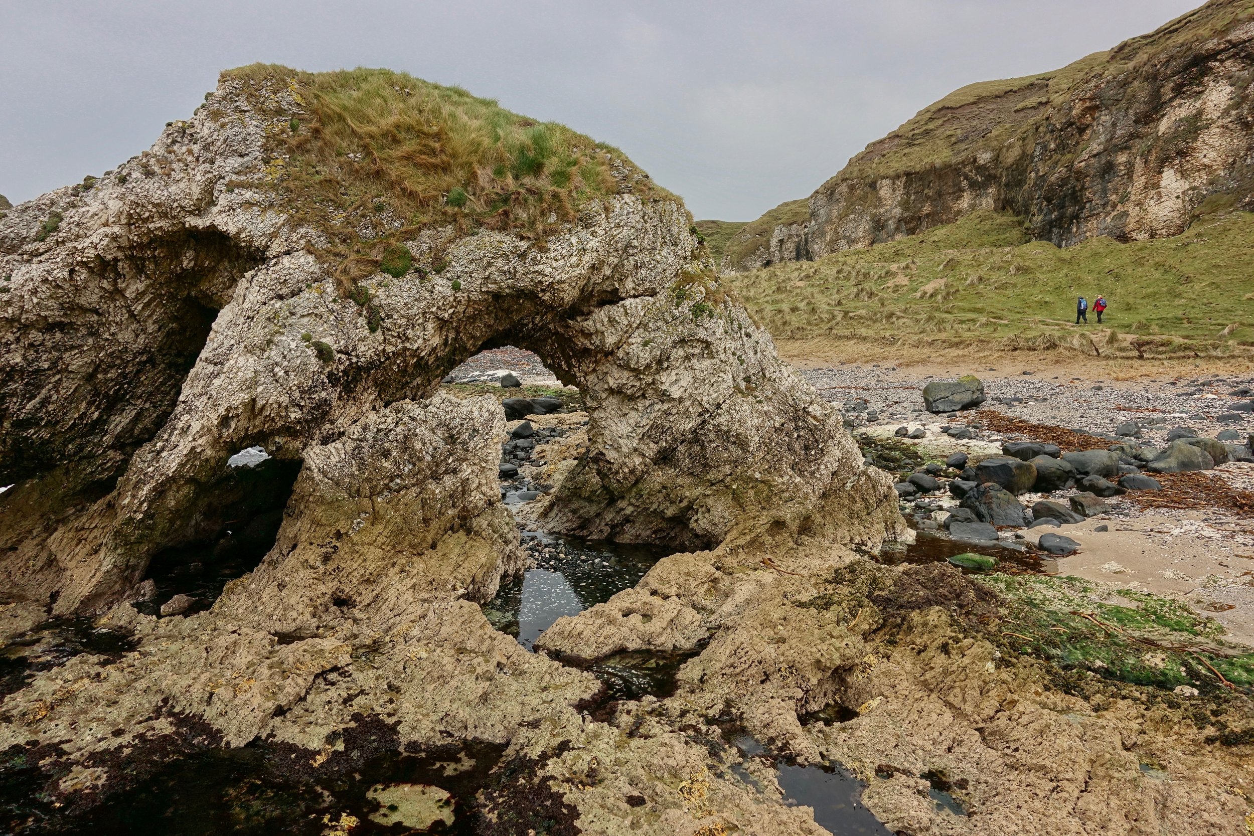 Sea arch on the Causeway Coast in northern Ireland