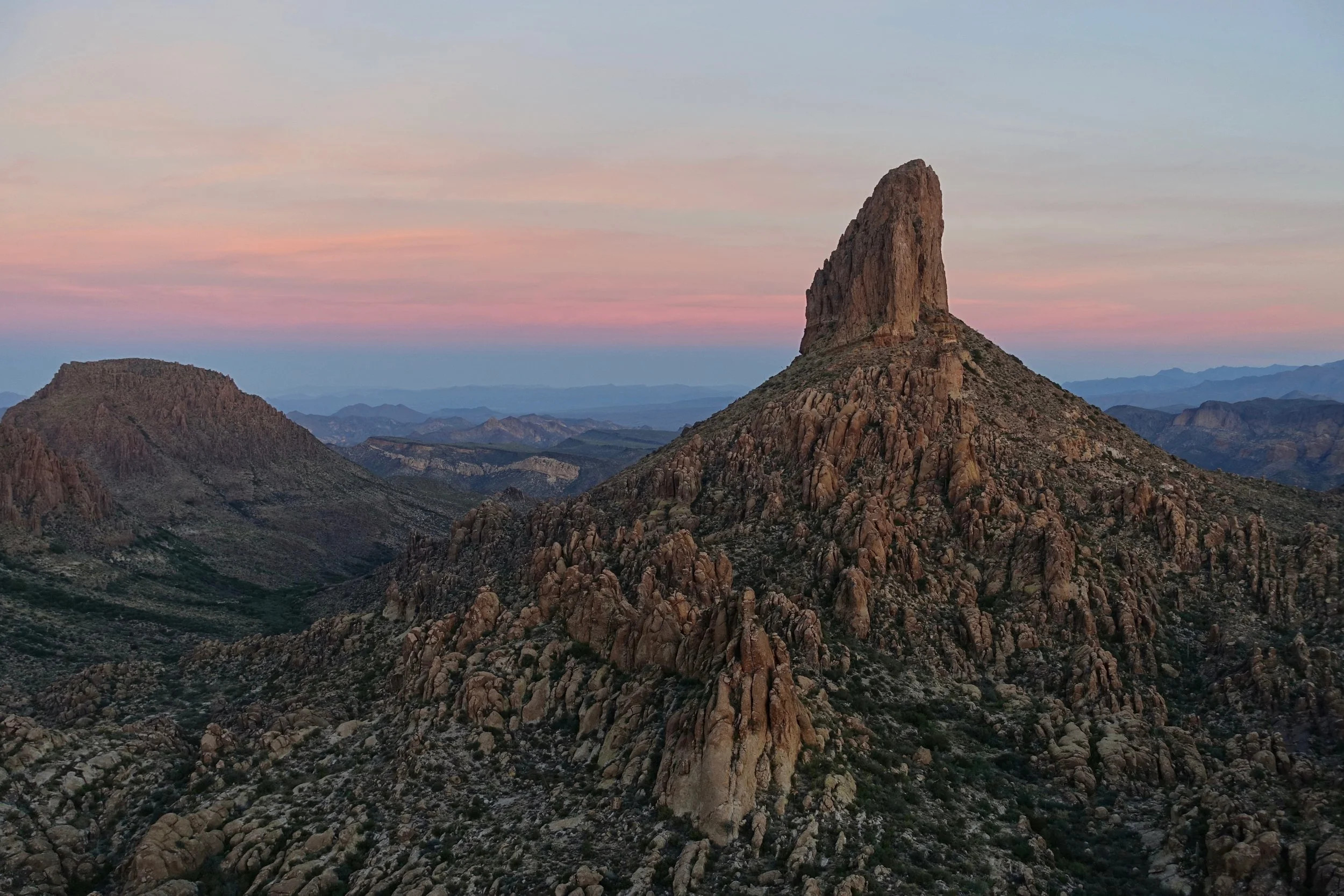Weavers needle hike on the Peralta trail in Arizona