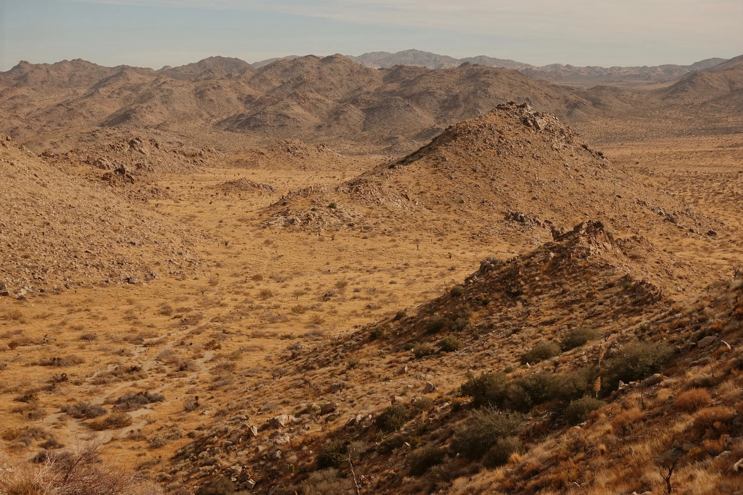 Backpacking on the western side of Joshua tree national park in california