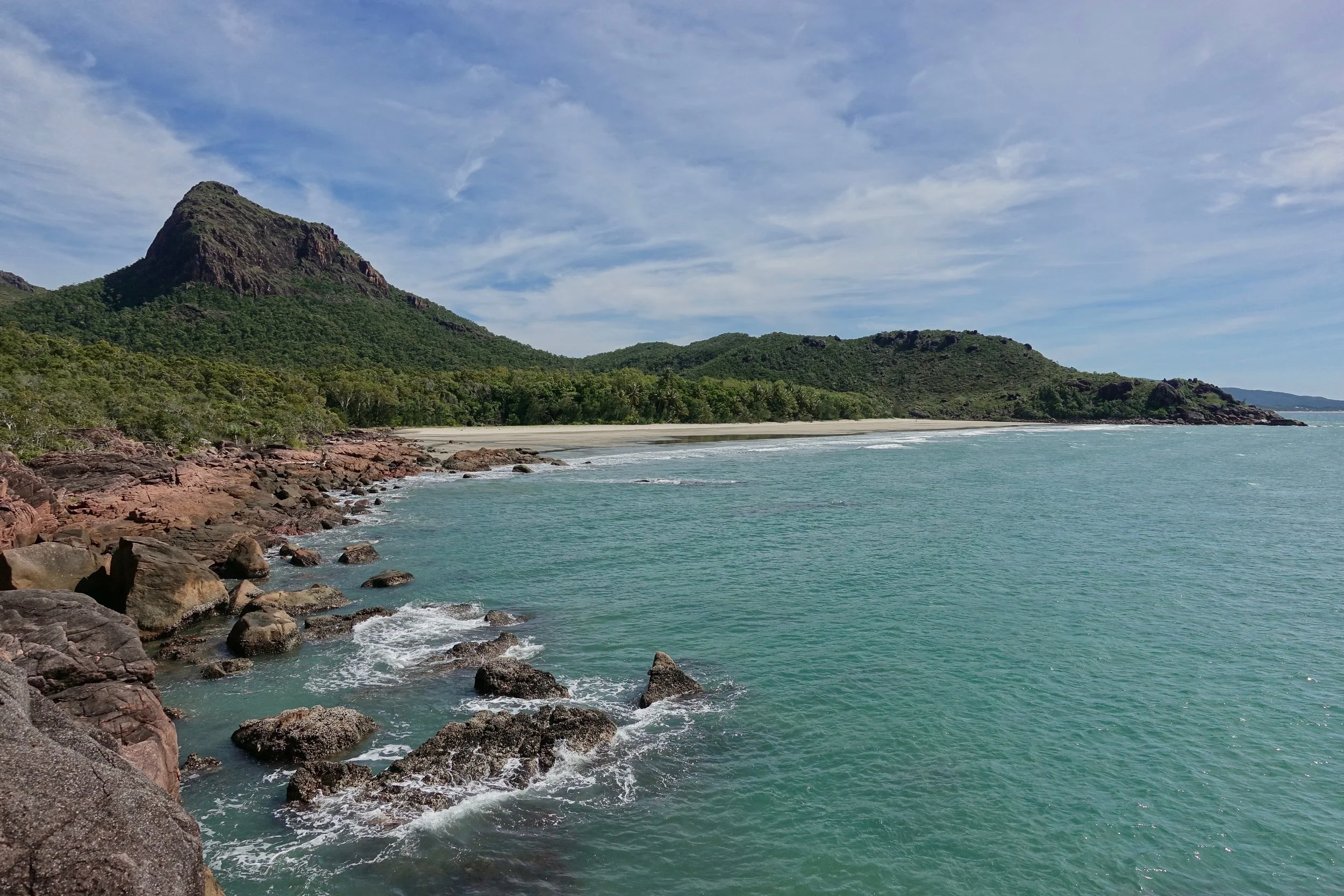 Looking back at Nina Bay in Australia