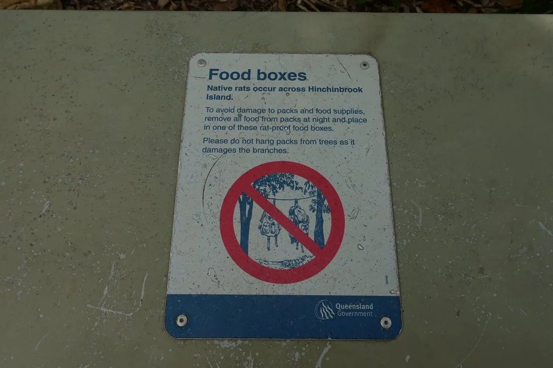 Foodbox for the rats on Thorsborne Trail Australia