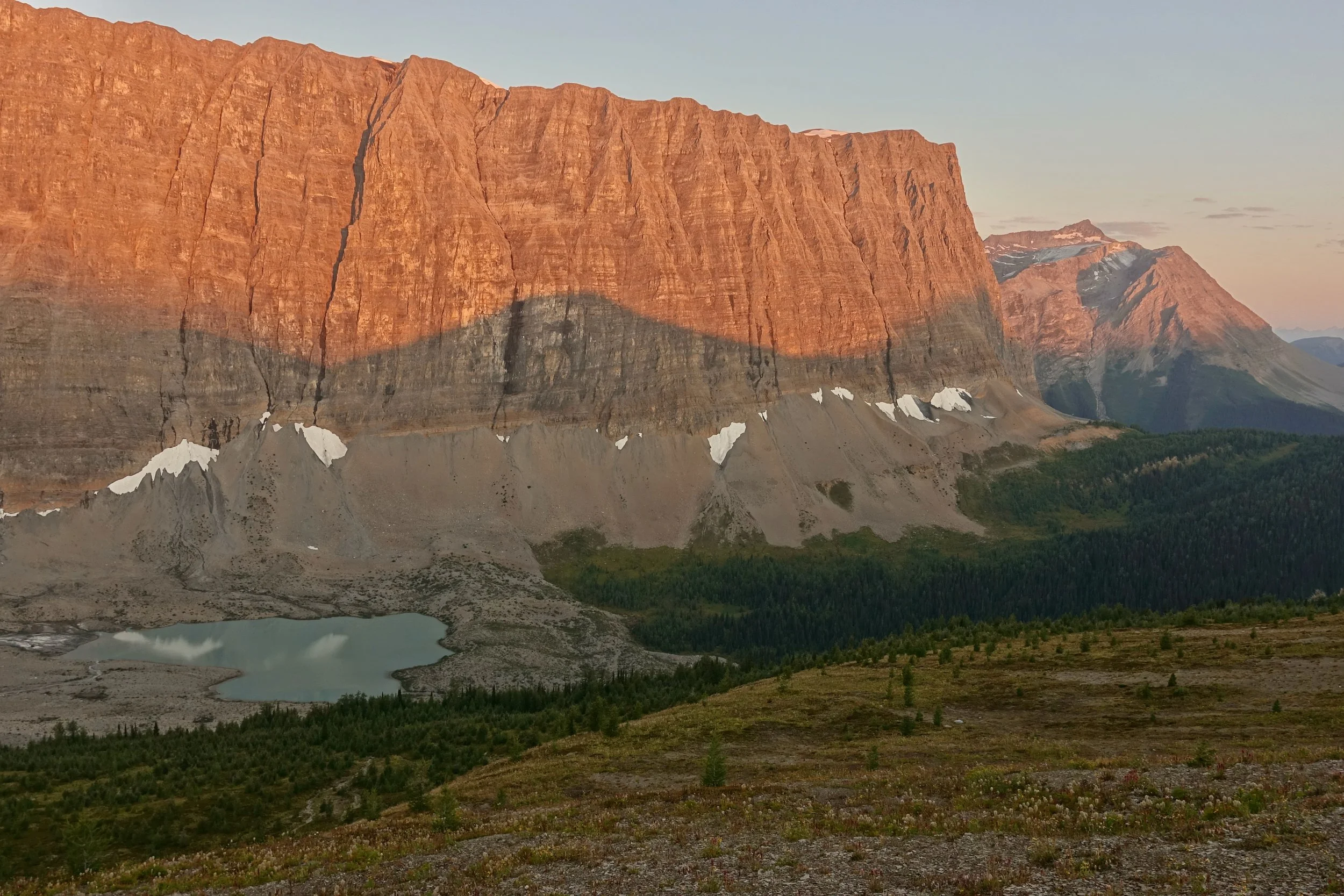 Sunrise on the Rockwall from a nearby peak