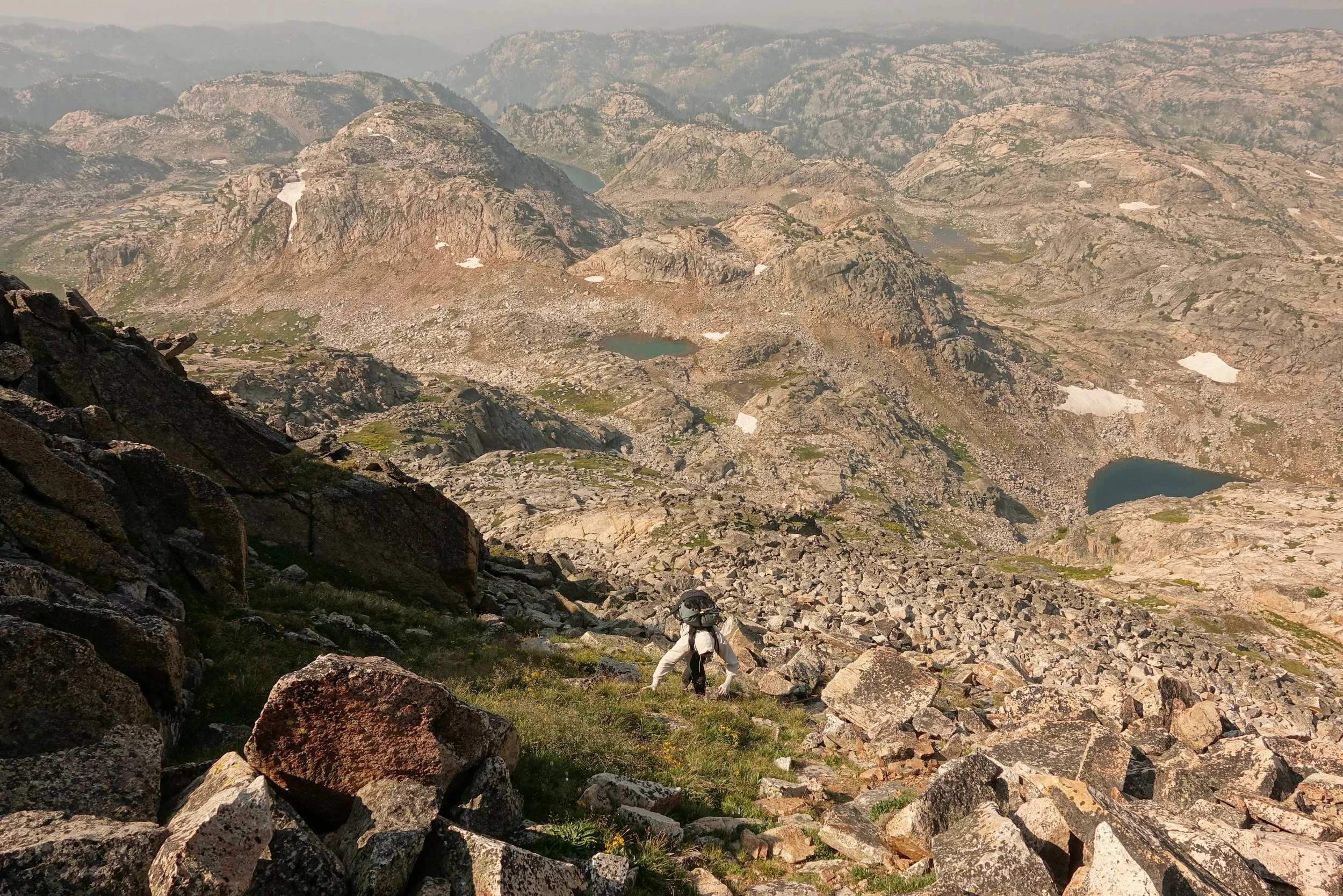 Mount Rosebud climb on the Beartooth wilderness hike in the Montana mountains