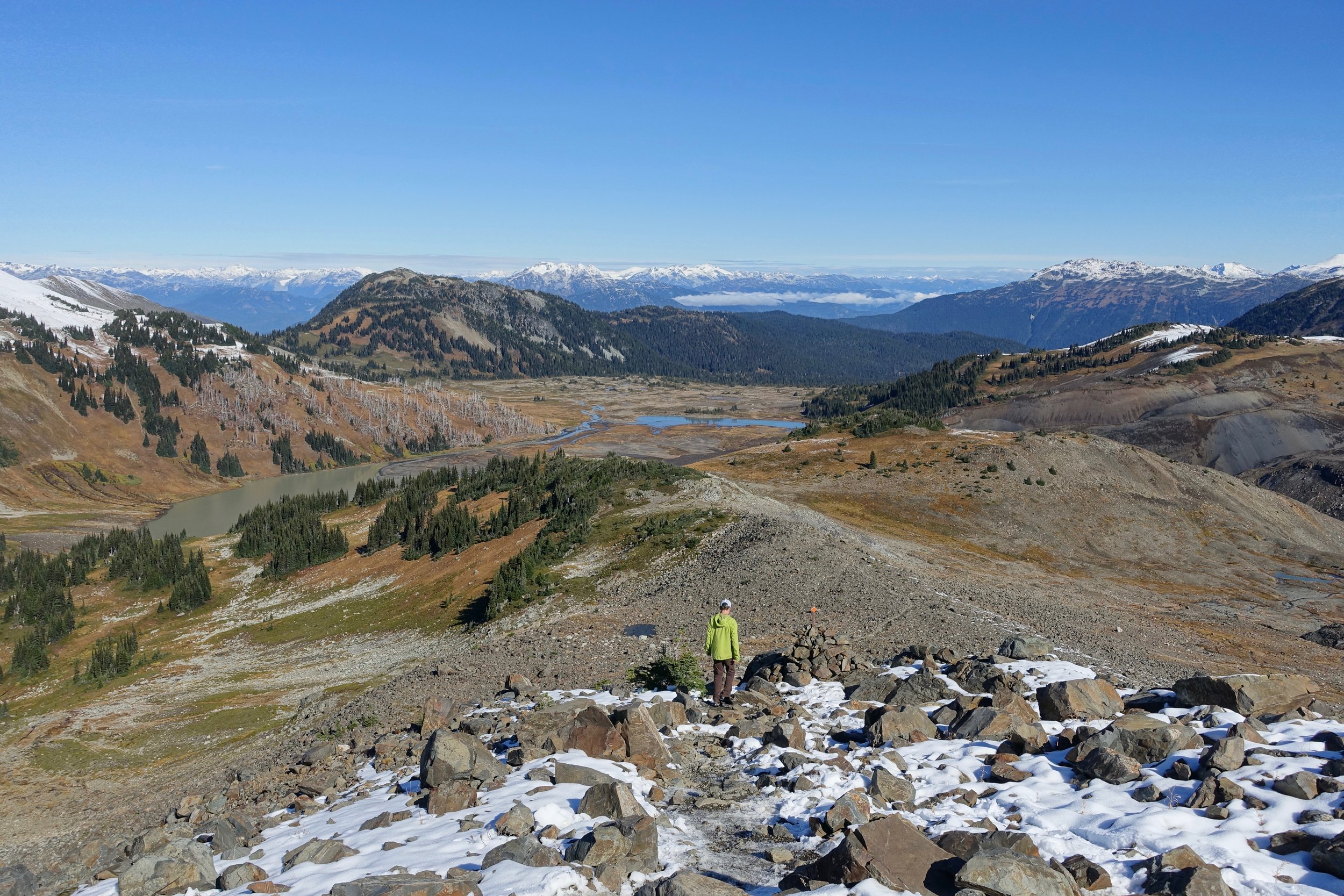Coming back down the ridge