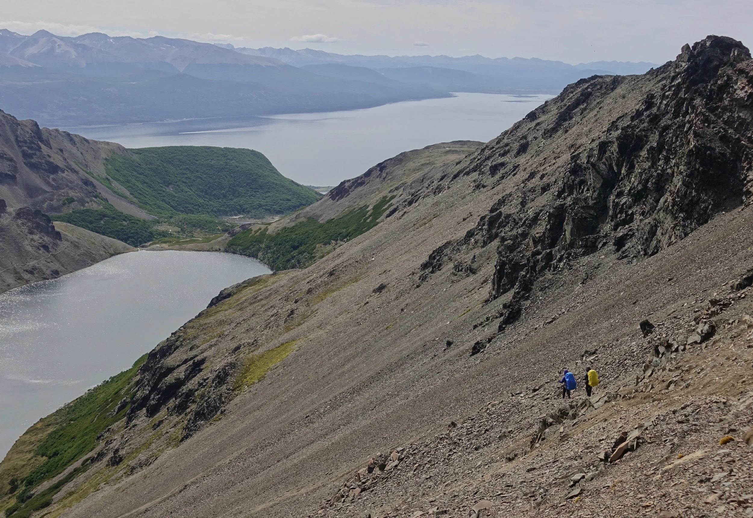 Coming down from Paso Virginia on Dientes Circuit in Chile