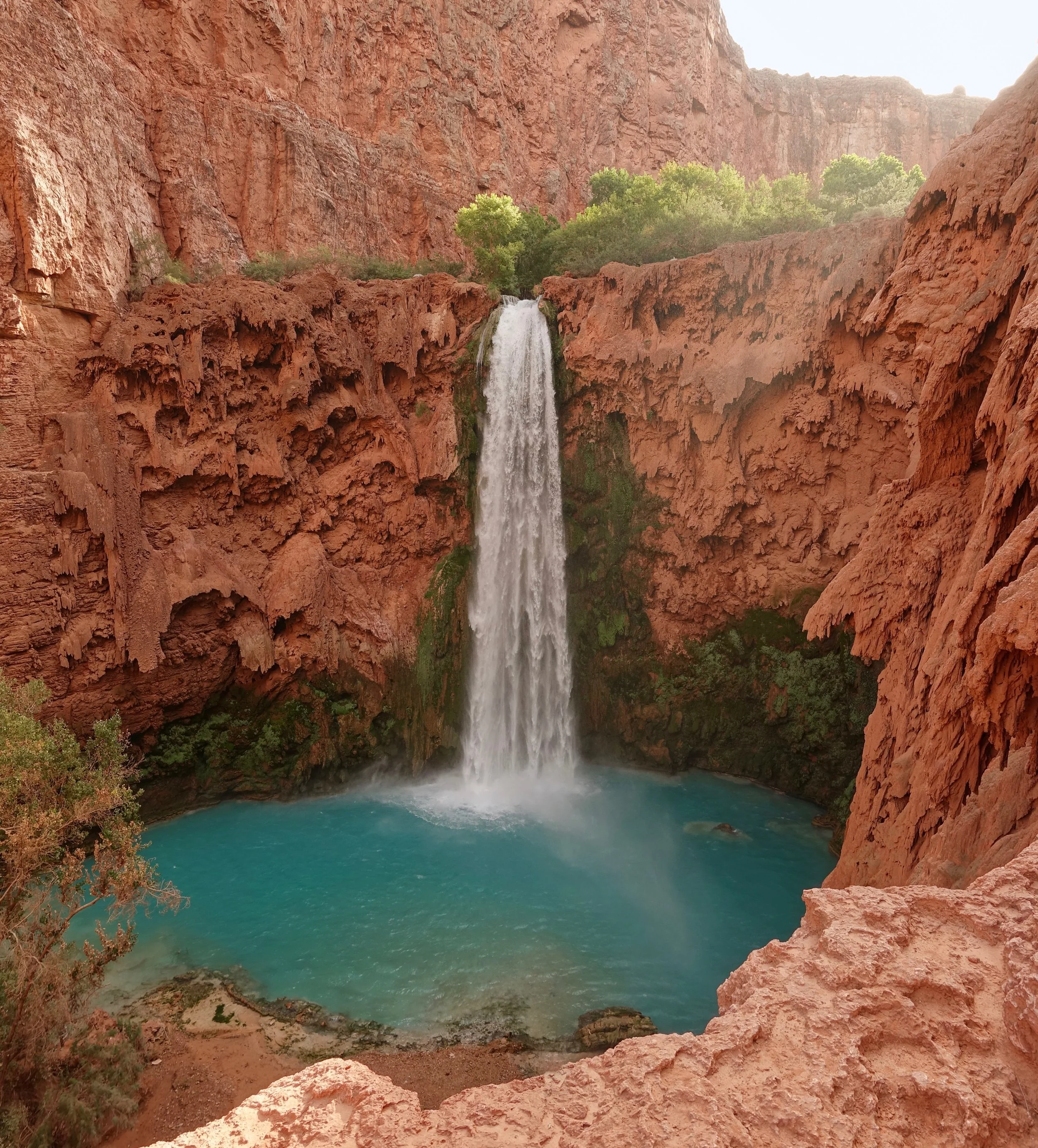 Mooney Falls on the Havasu Canyon Trail in Arizona