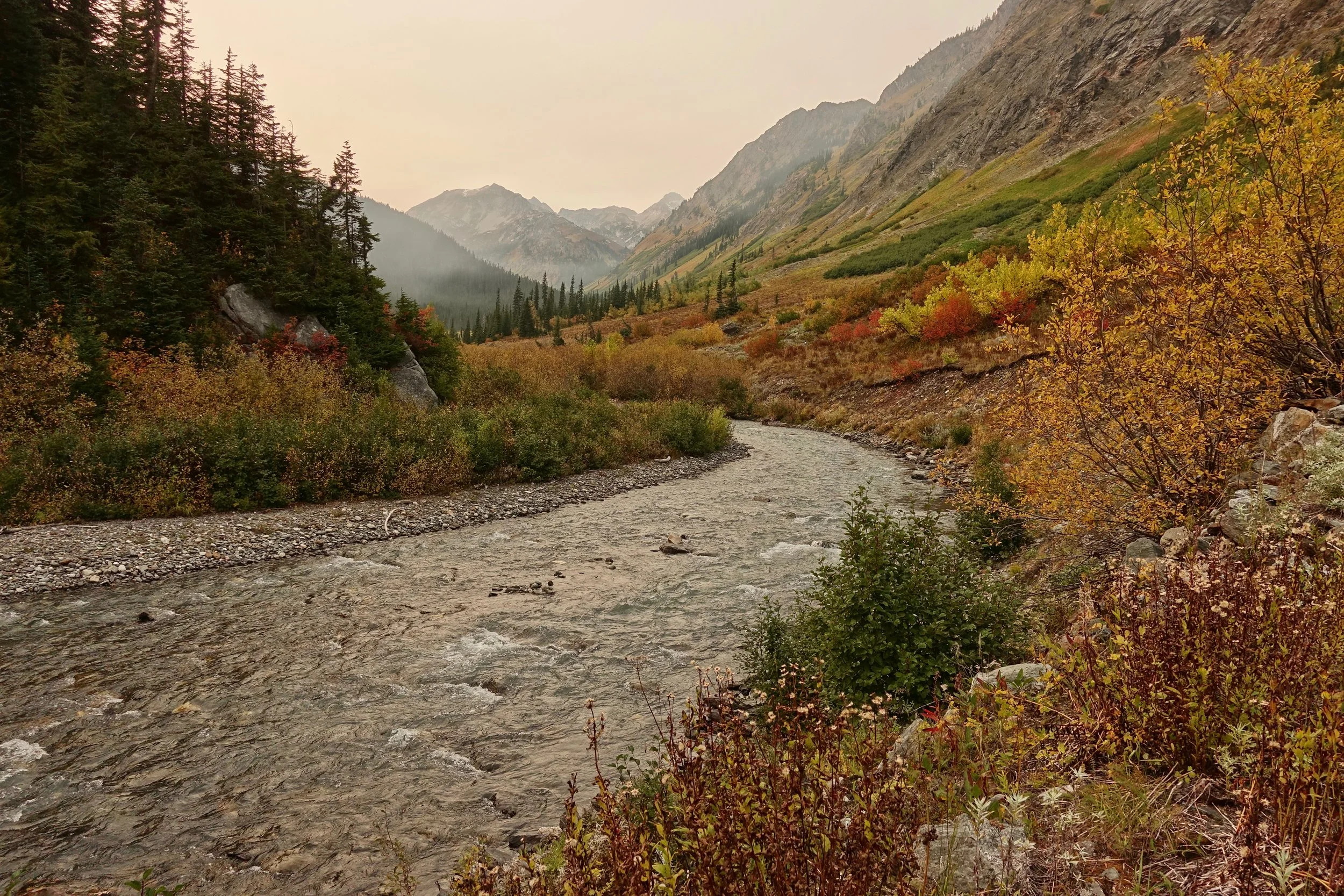 Napeequa Valley camp in Glacier Peak Wilderness Washington