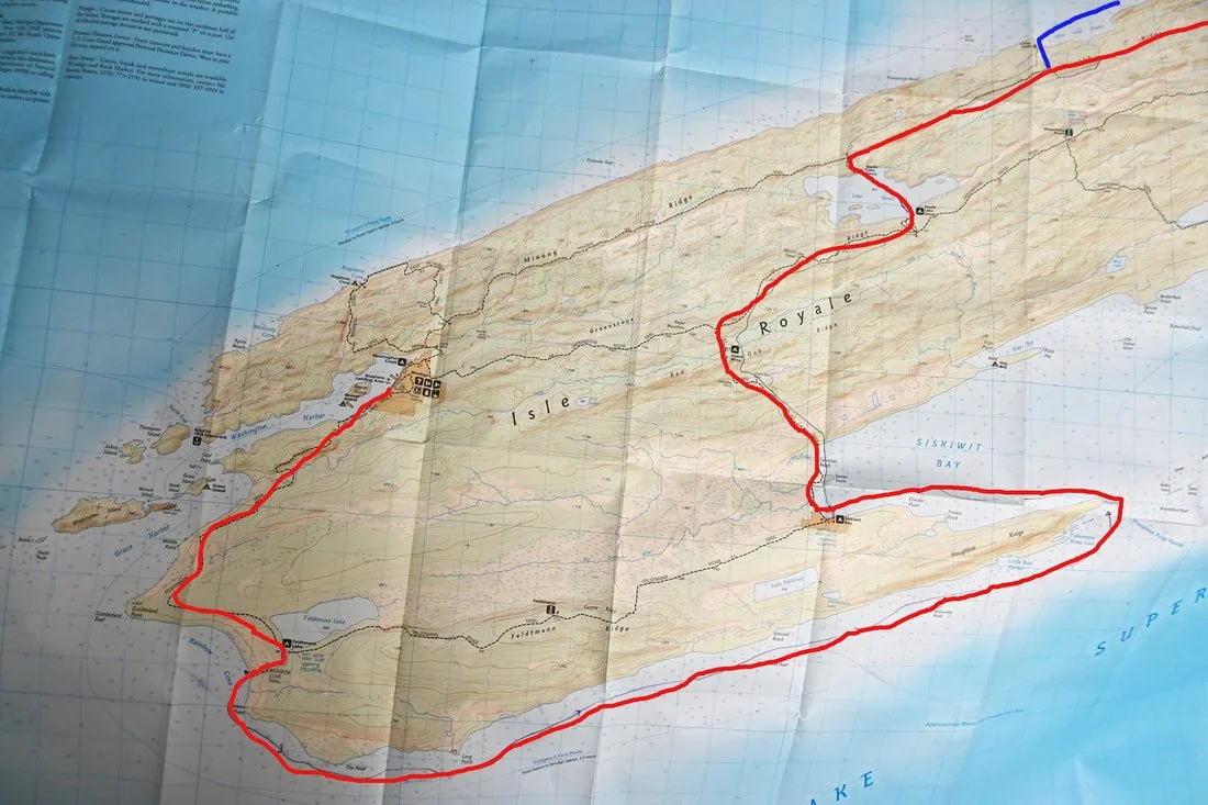 Map Isle Royale packraft 1/3