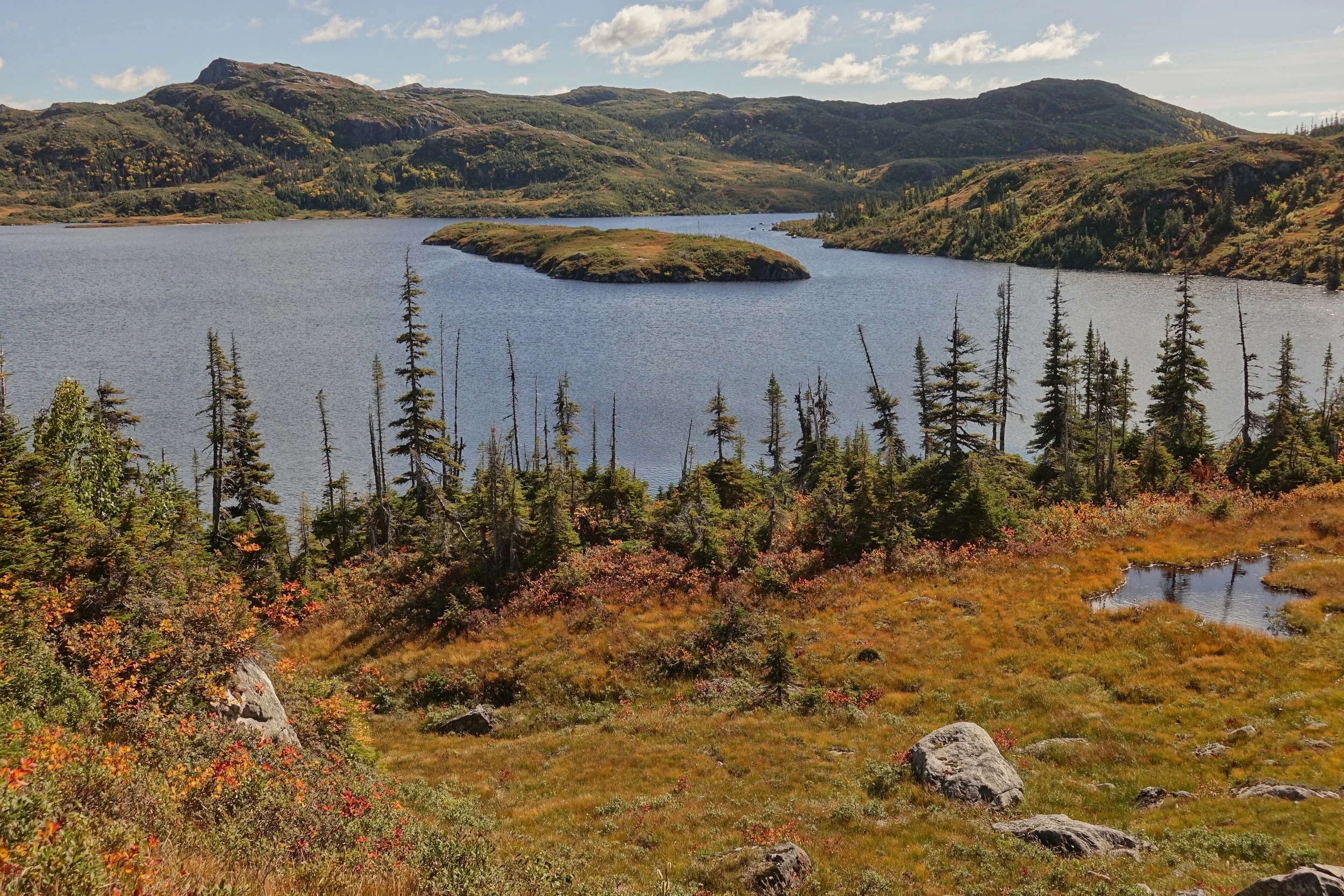 Hiking the Long Traverse in Gros Morne National Park at Little Island Pond