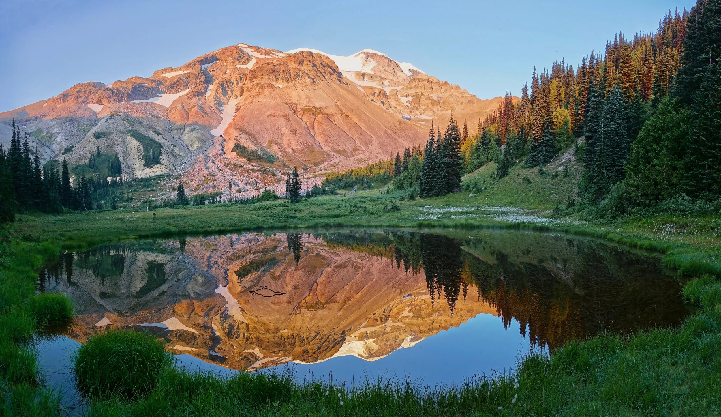 Pond at Glacier Basin in Mount Rainier National park