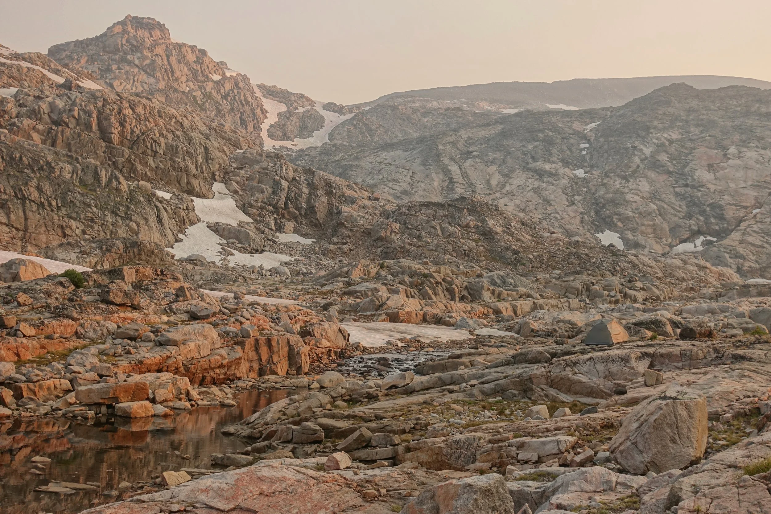 High camp on a Beartooth Mountains backpacking loop