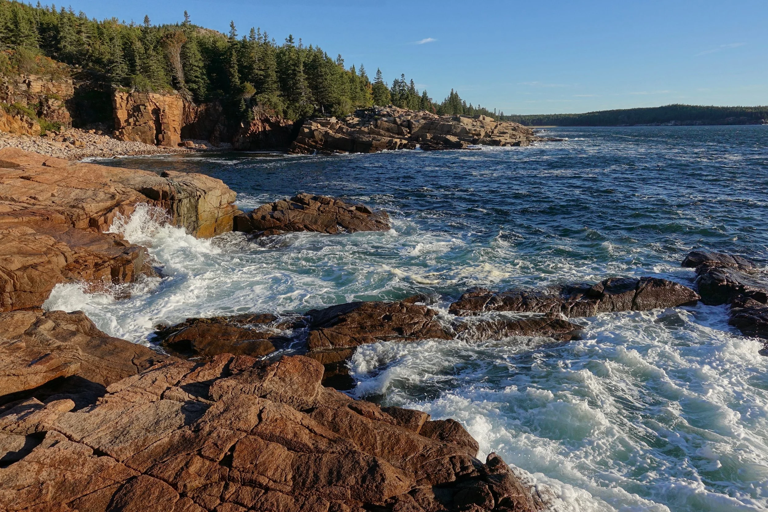 Monument Cove, part of the great ocean walk in Acadia National Park, Maine