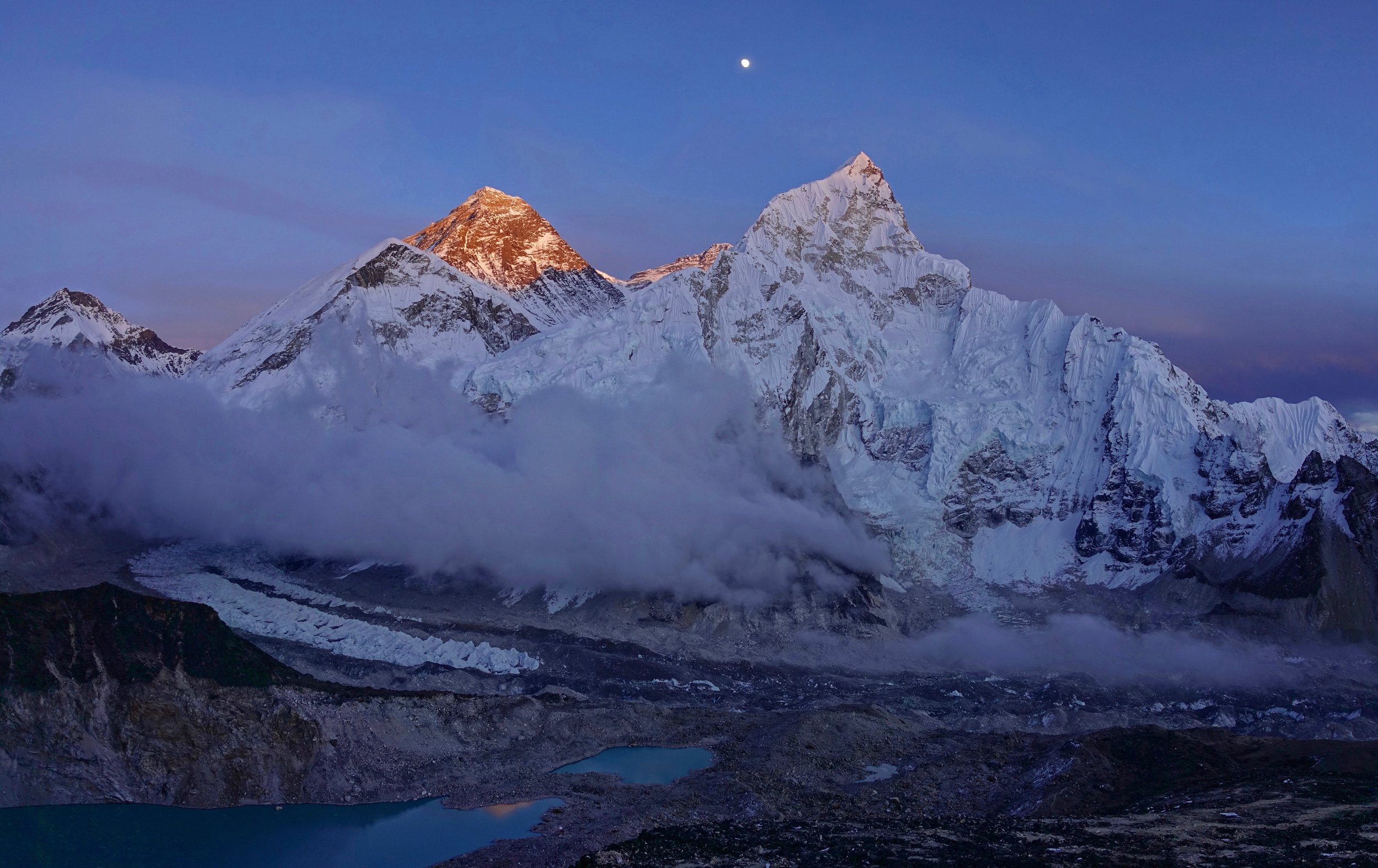Final light on Mount Everest
