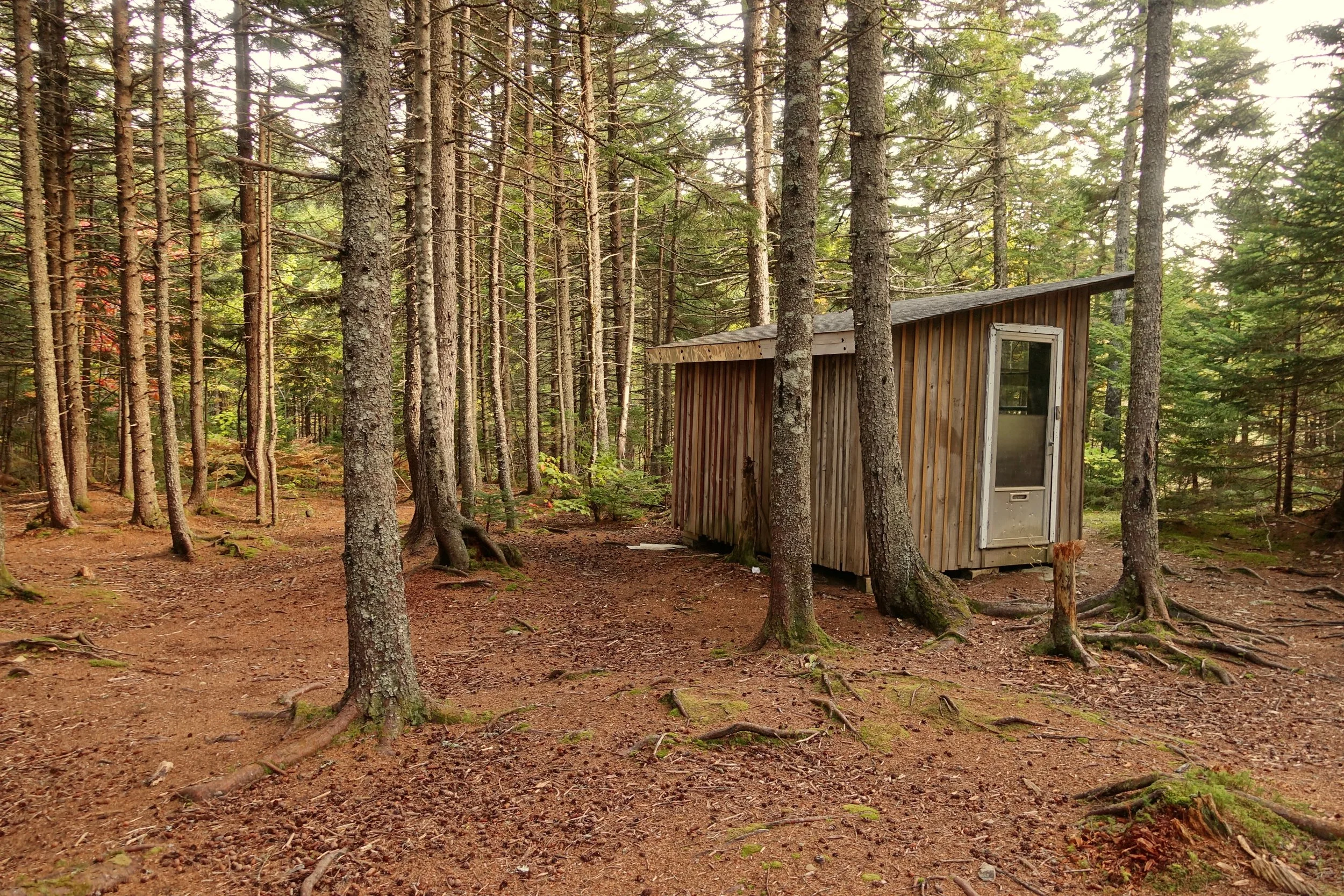 Dobson trail hikers hut at the 35km mark in New Brunswick