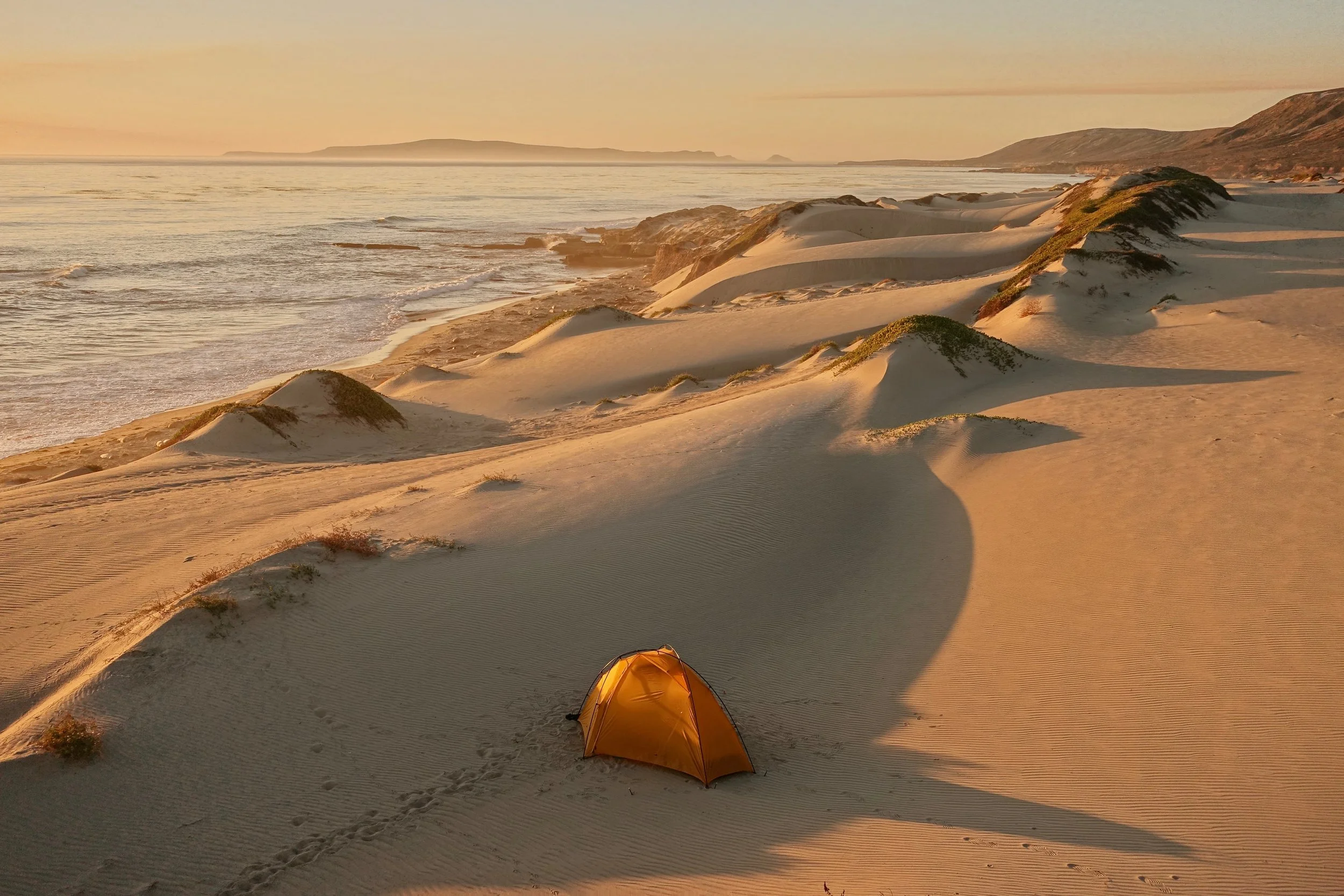 Backcountry camping on Santa Rosa Island on Channel Islands National Park