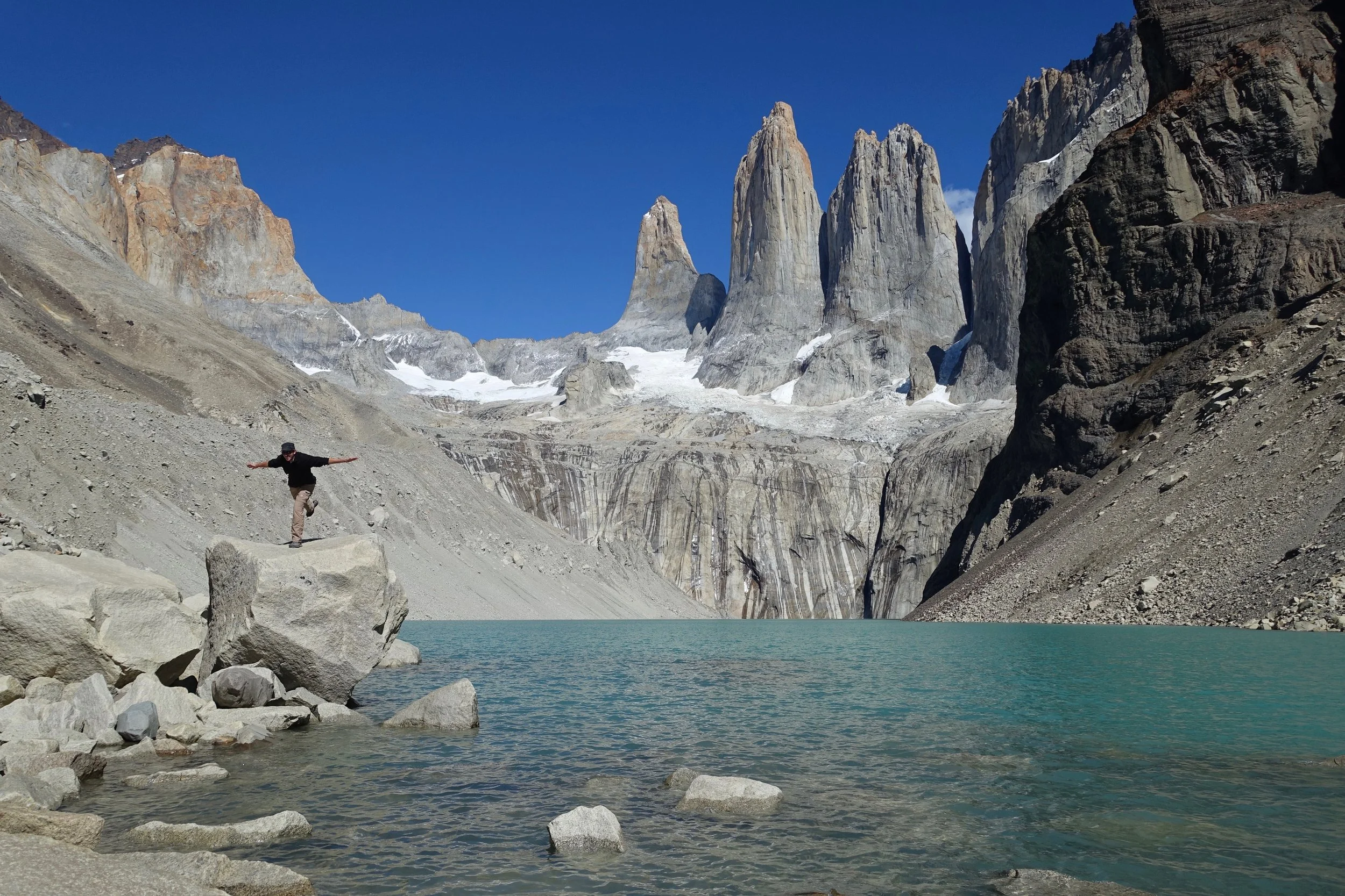 Torres del Paine towers base hike